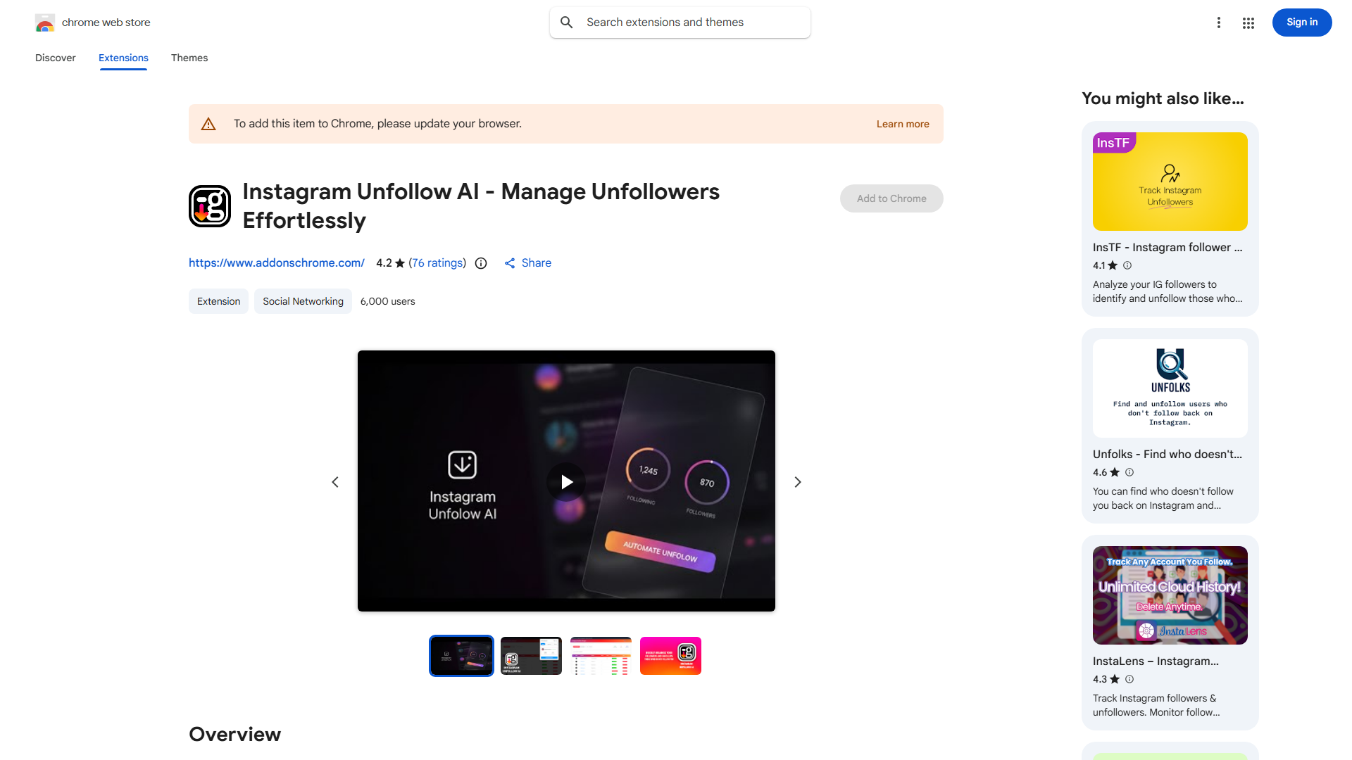 Instagram Unfollow AI