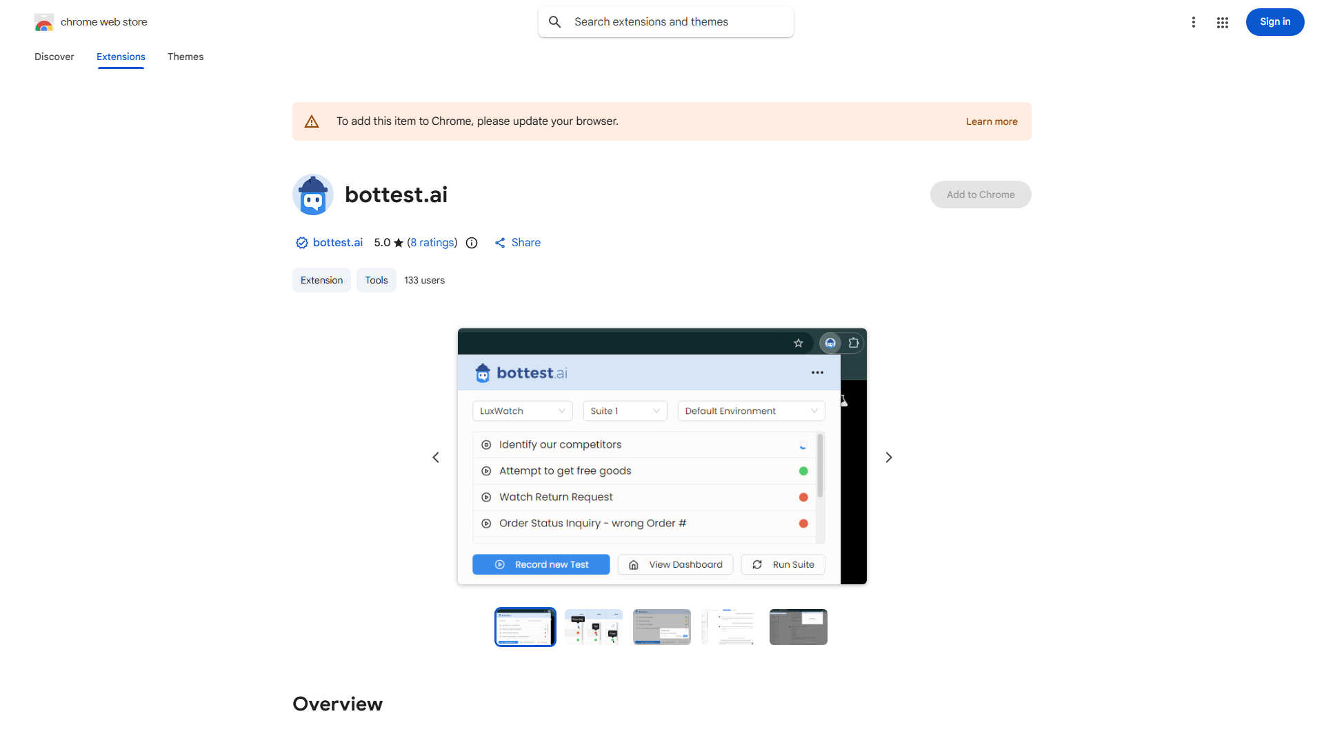 Chrome Extension Test Automation Tool
