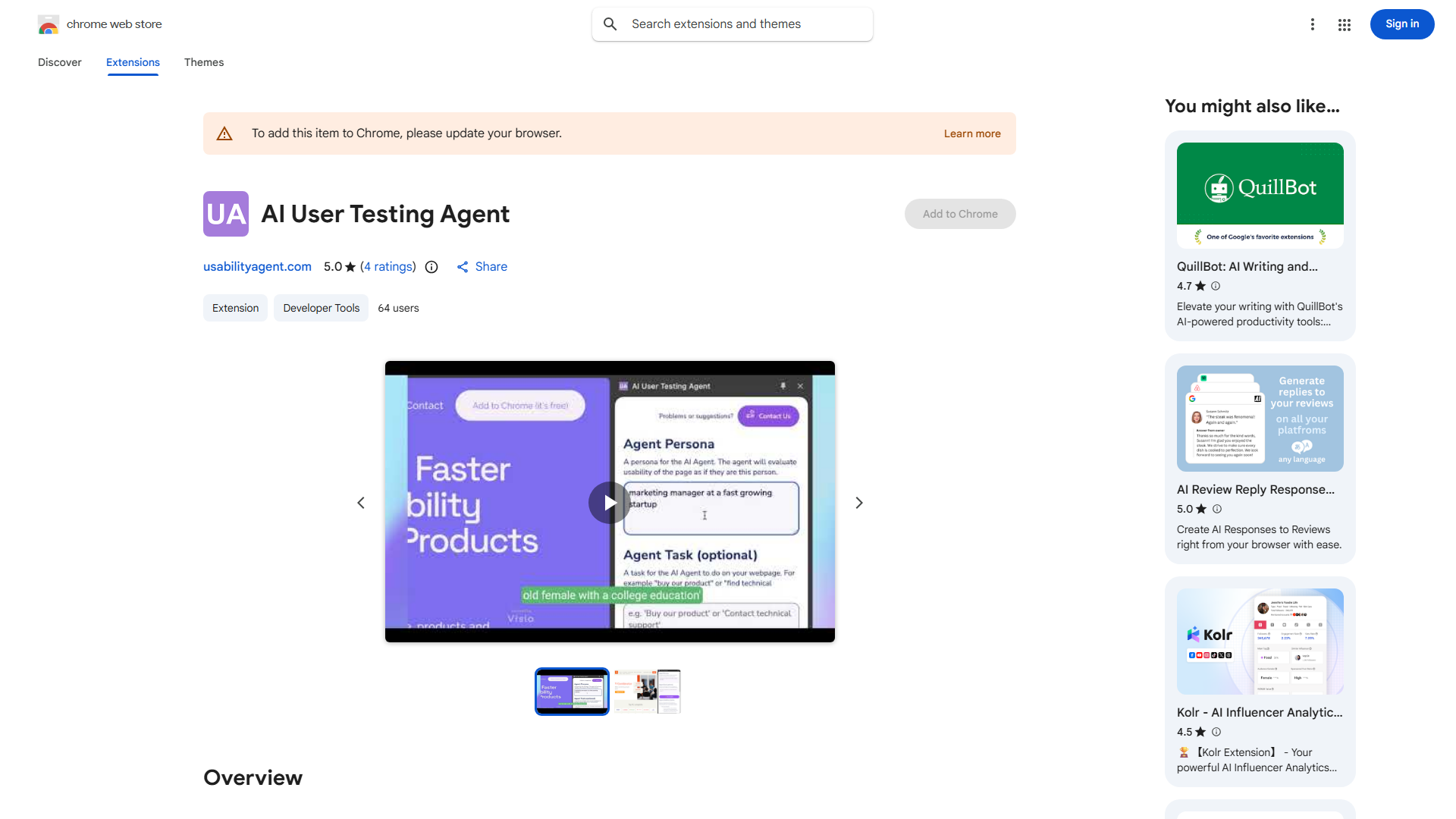 AI User Testing Agent