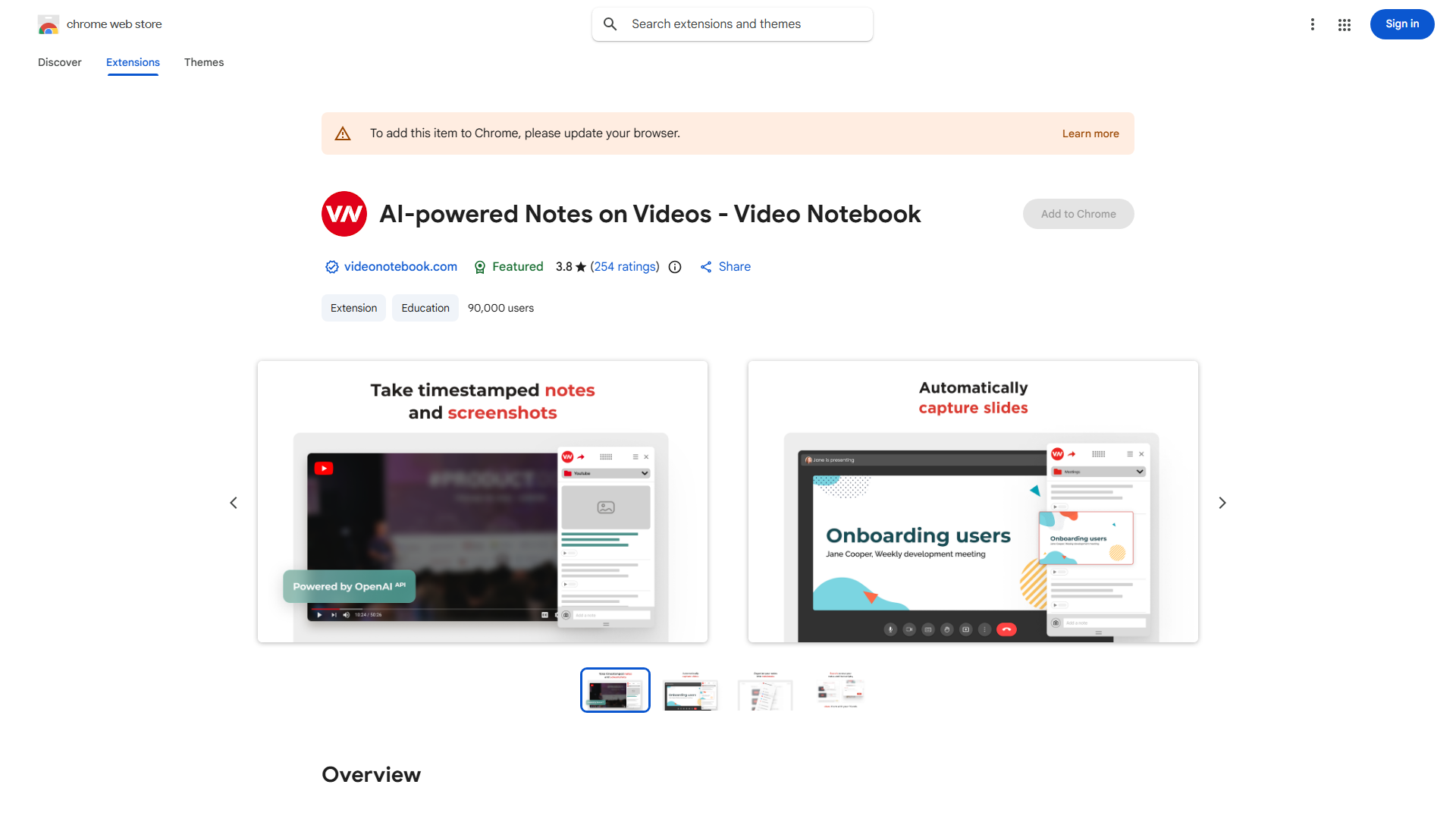 Video notetaking powered by OpenAI API