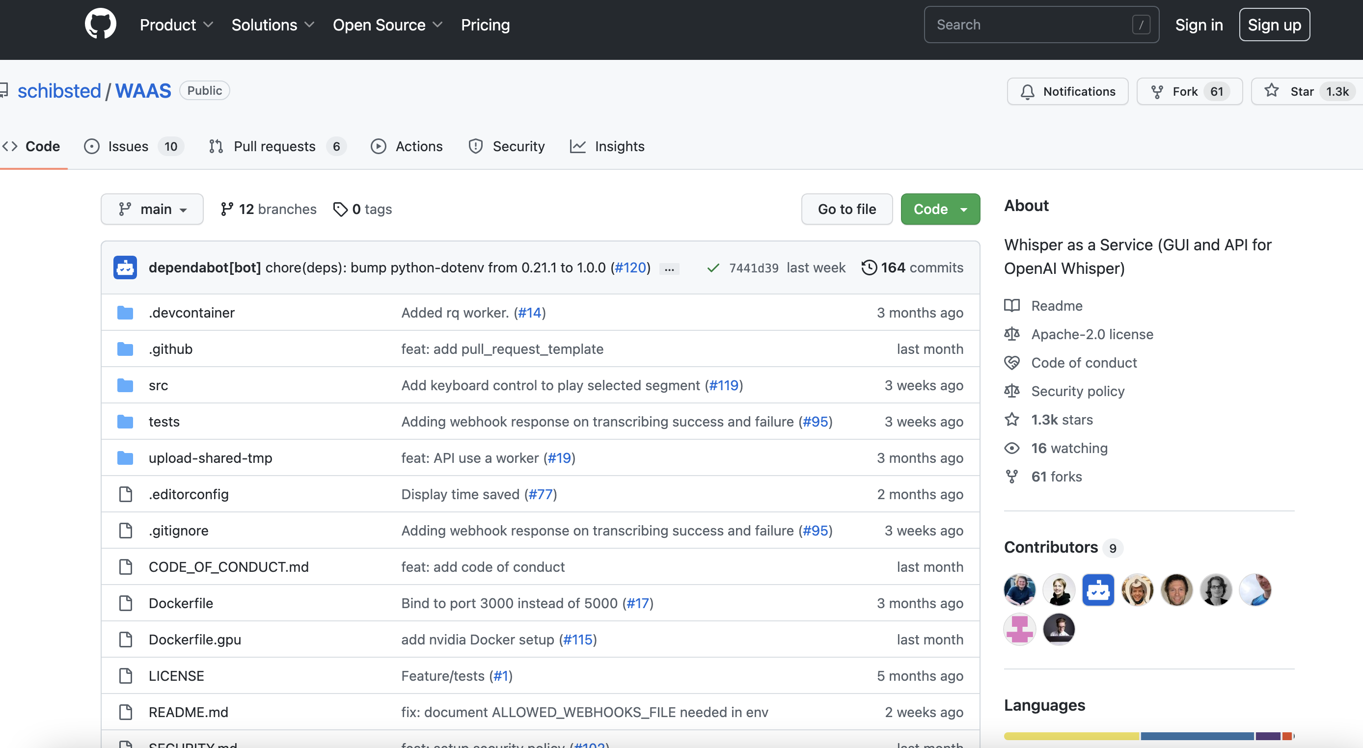 WAAS (Whisper as a Service)