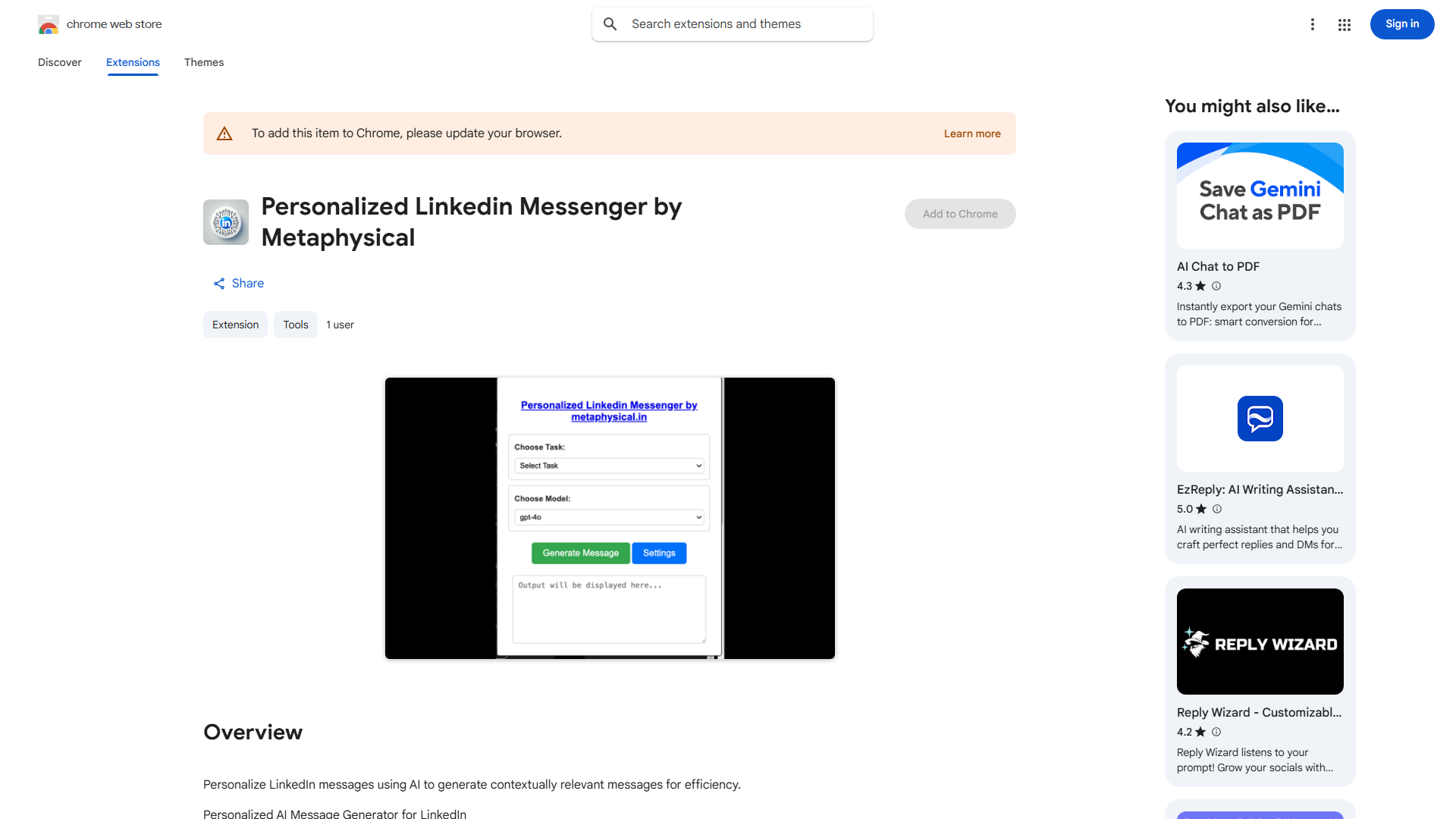 Personalized AI Message Generator for LinkedIn