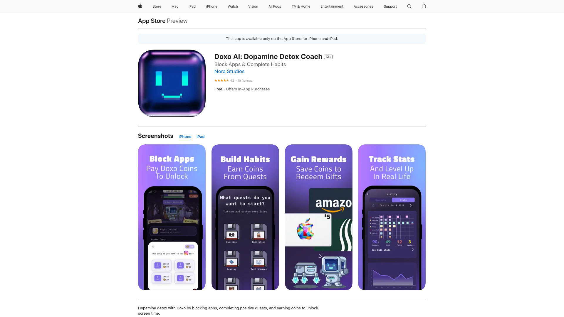 Doxo AI: Dopamine Detox Coach