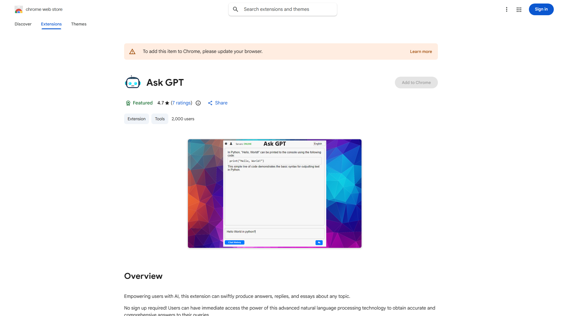 ChatGPT Chrome Extension
