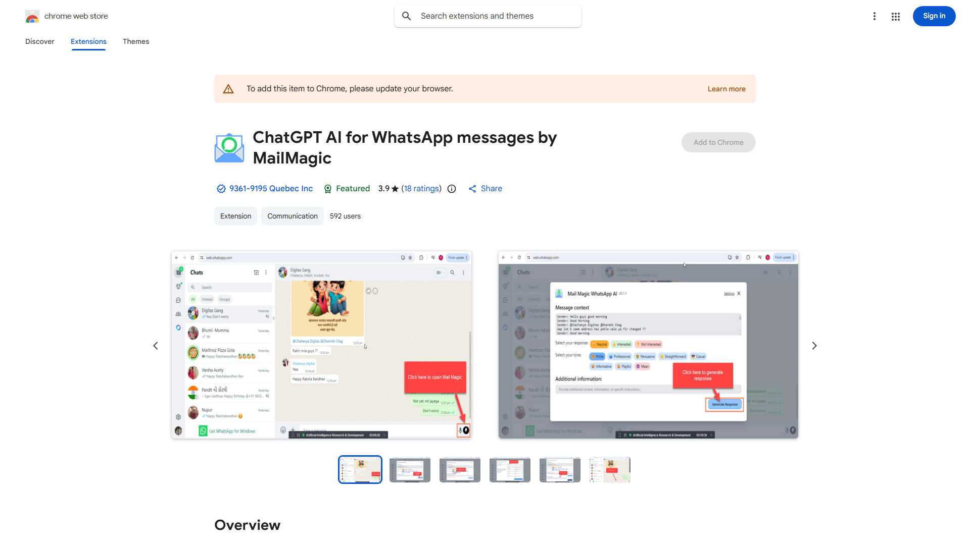 ChatGPT for WhatsApp
