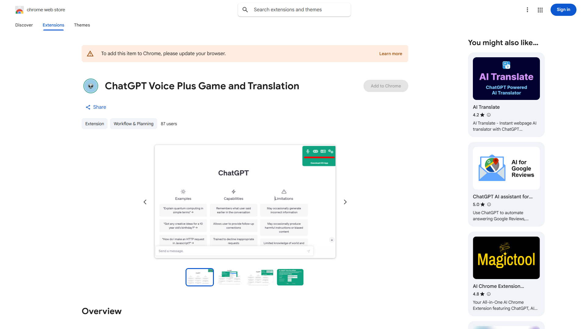 ChatGPT Voice Plus Game and Translation