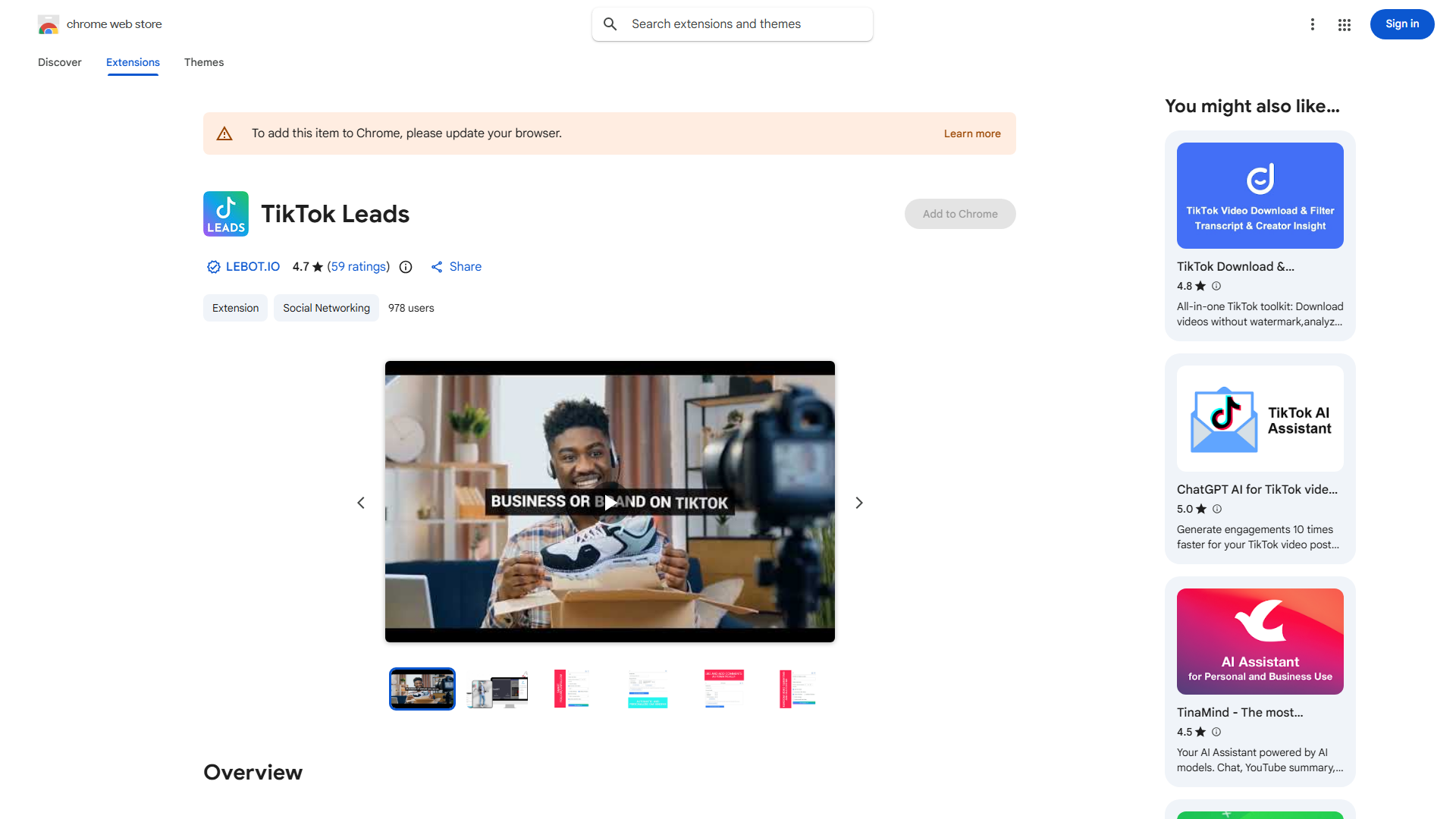 TikTok Lead Generation Chrome Extension
