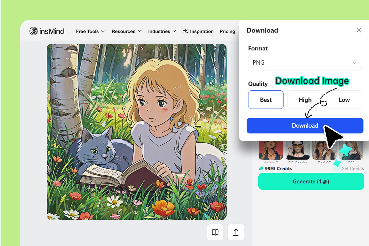 insMind AI Ghibli Filter