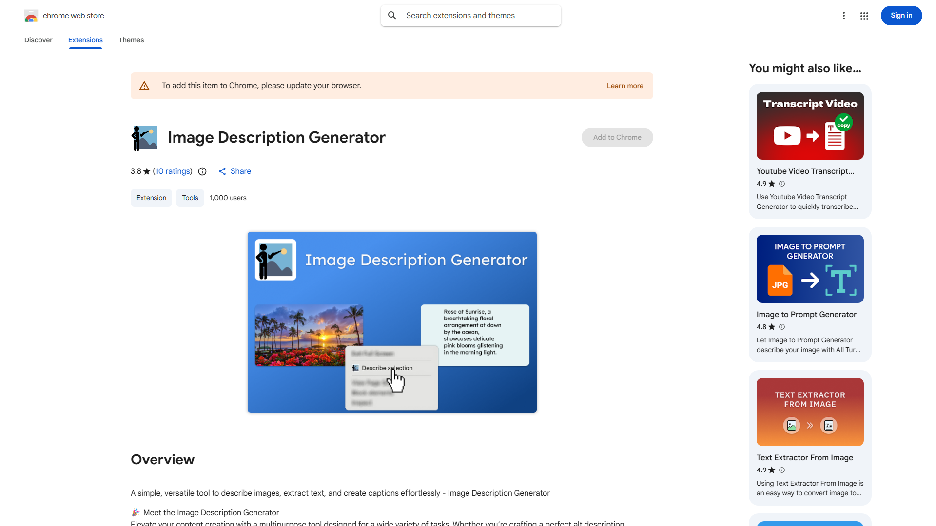 Image Description Generator