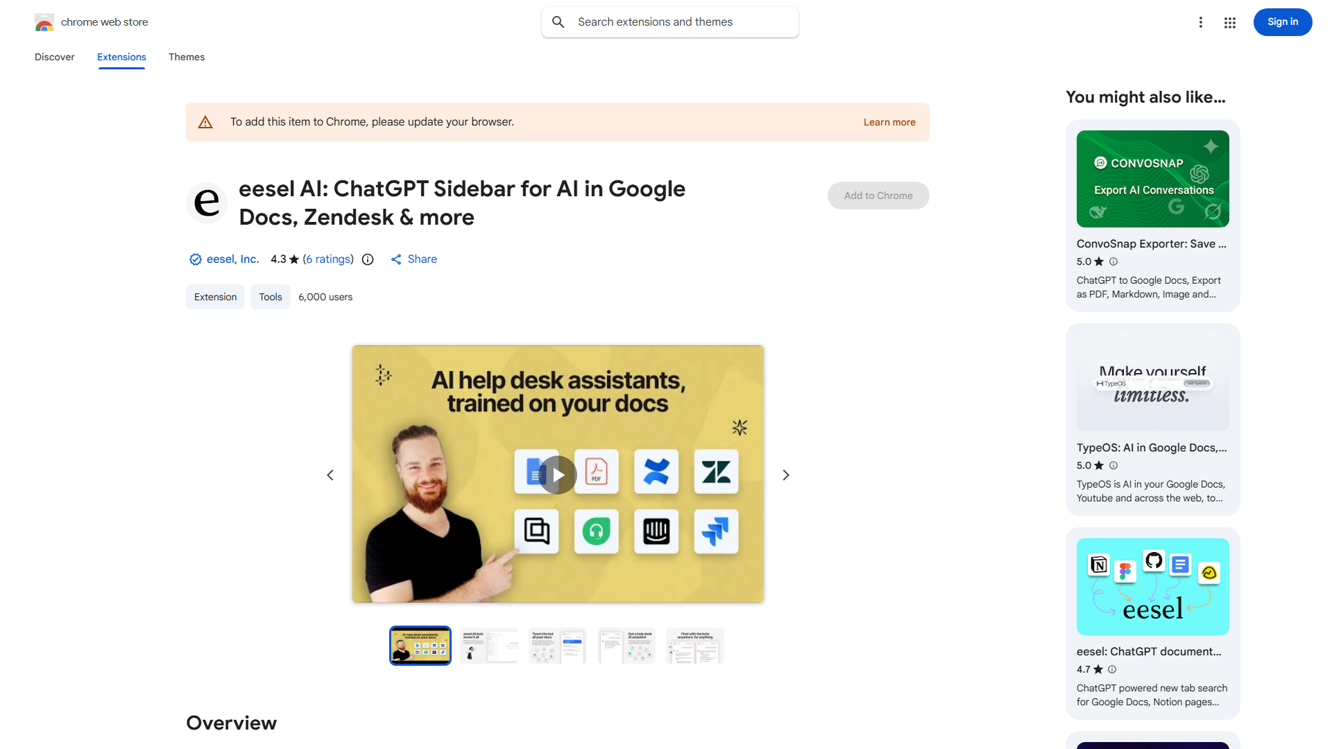eesel AI Chrome Extension