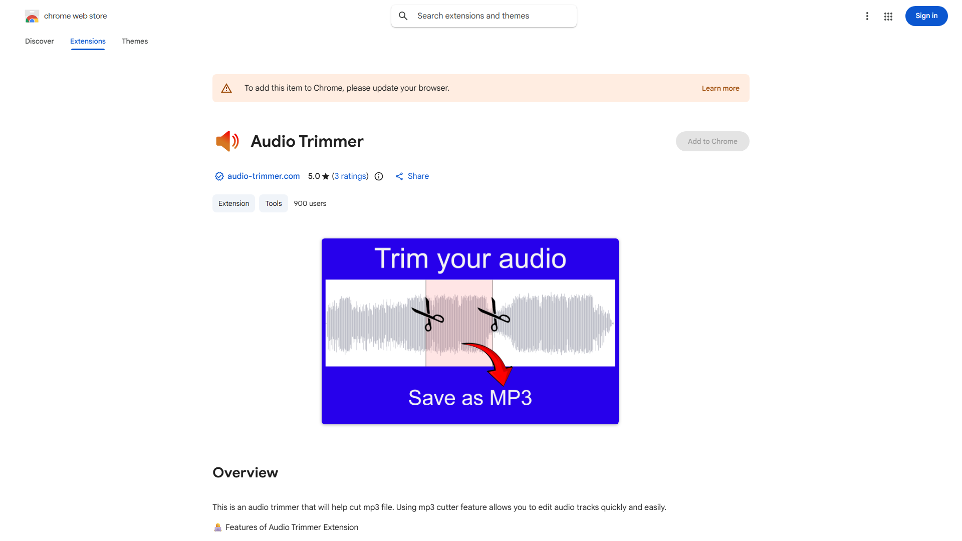 Audio Trimmer Extension