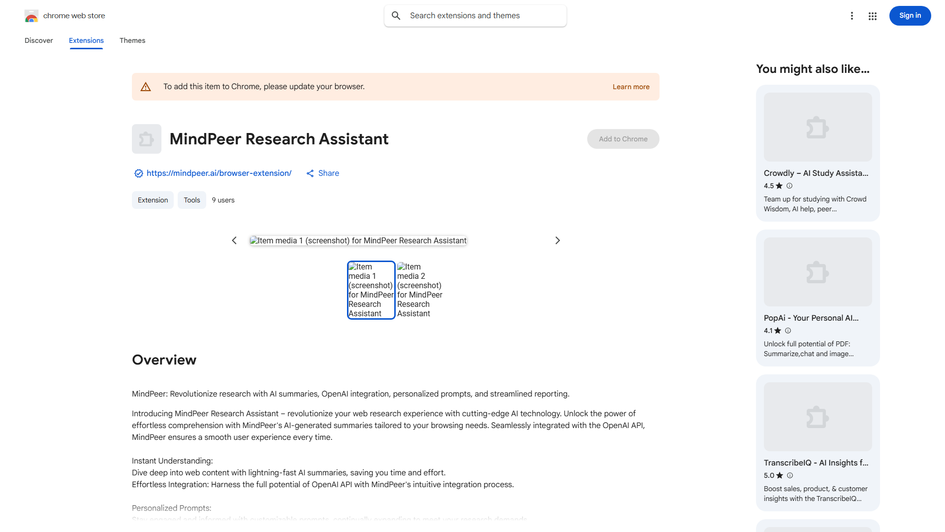 MindPeer Research Assistant