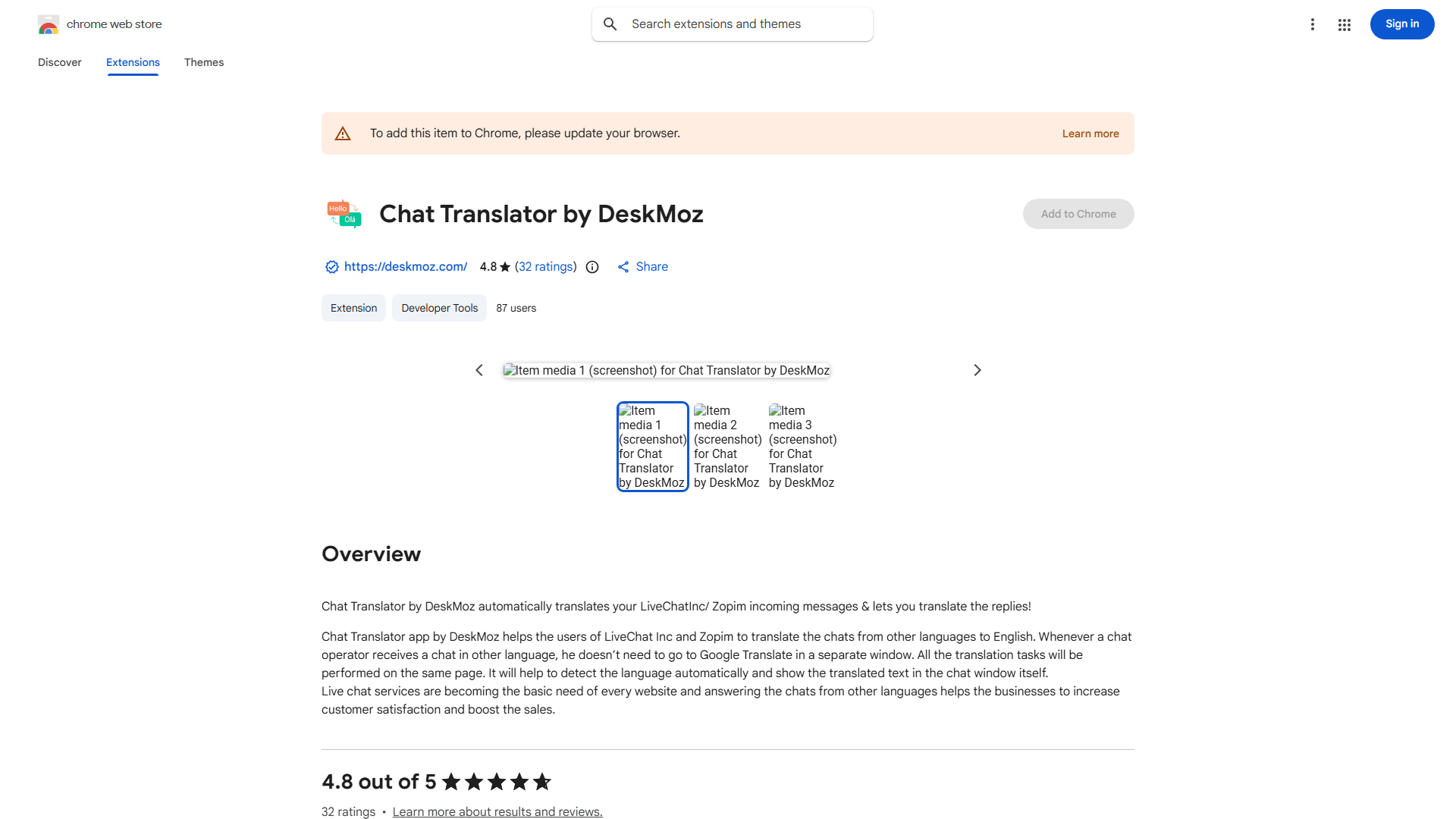Chat Translator by DeskMoz