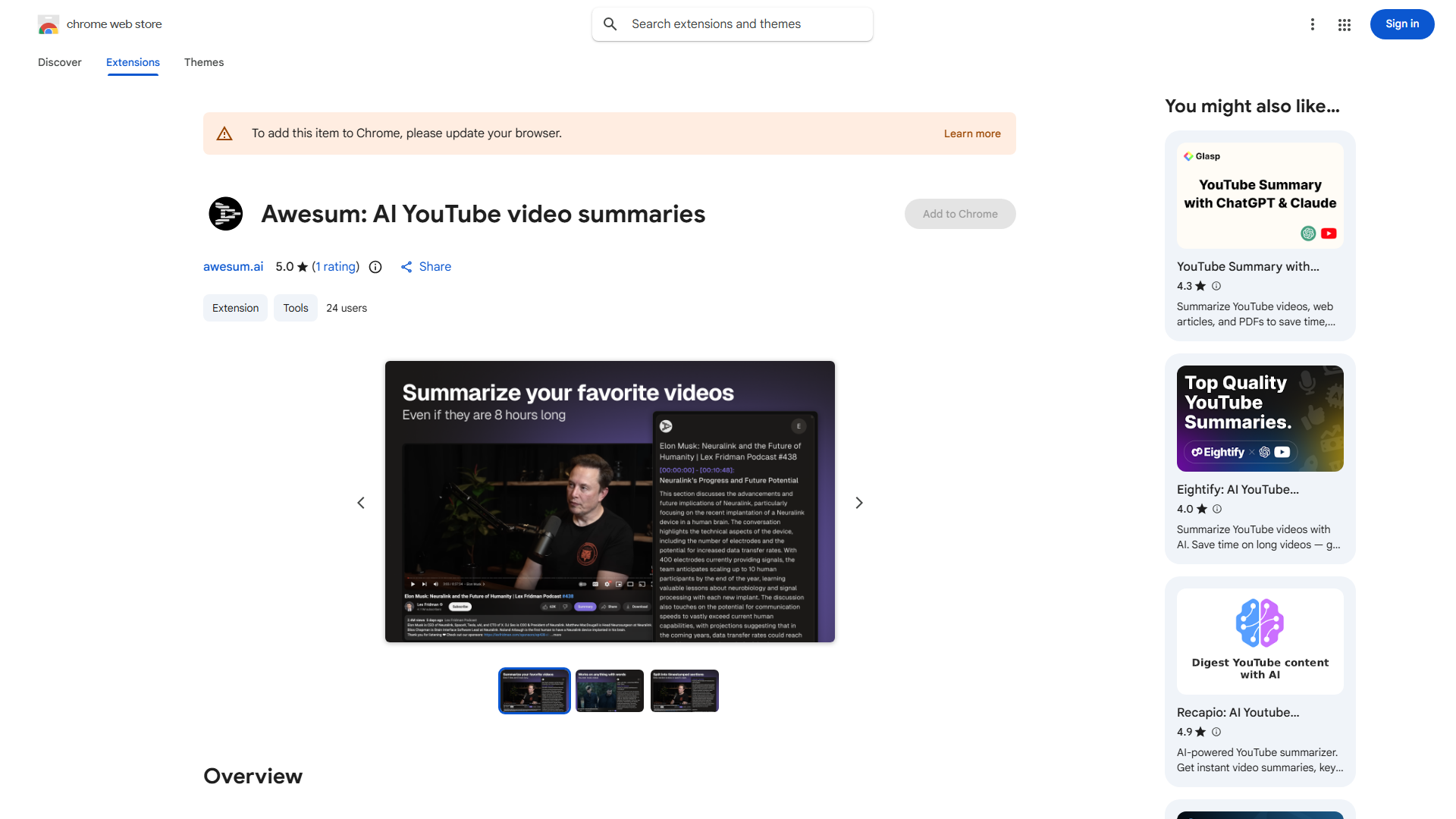 YouTube Summary with ChatGPT