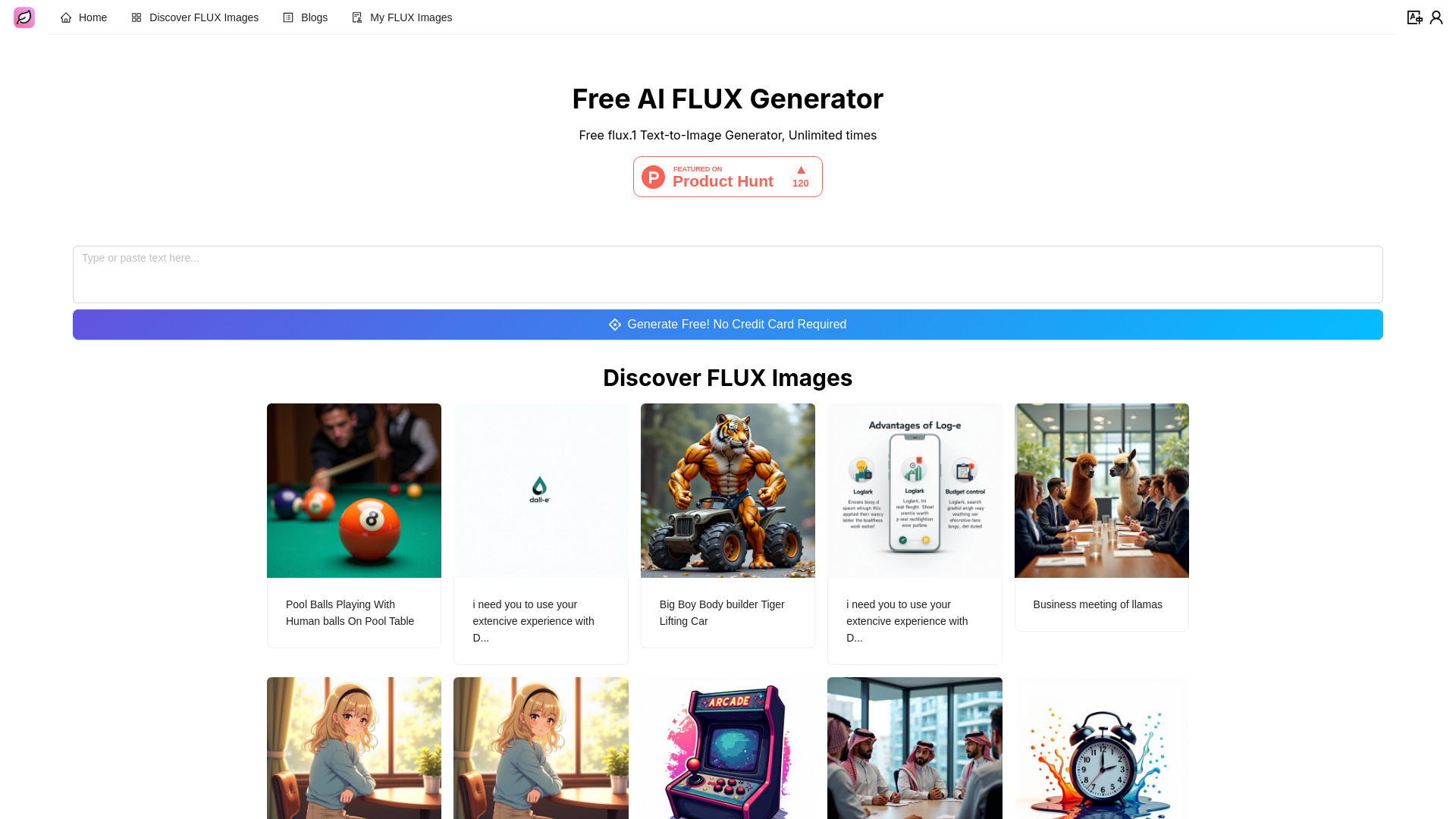 Free AI FLUX Image Generator