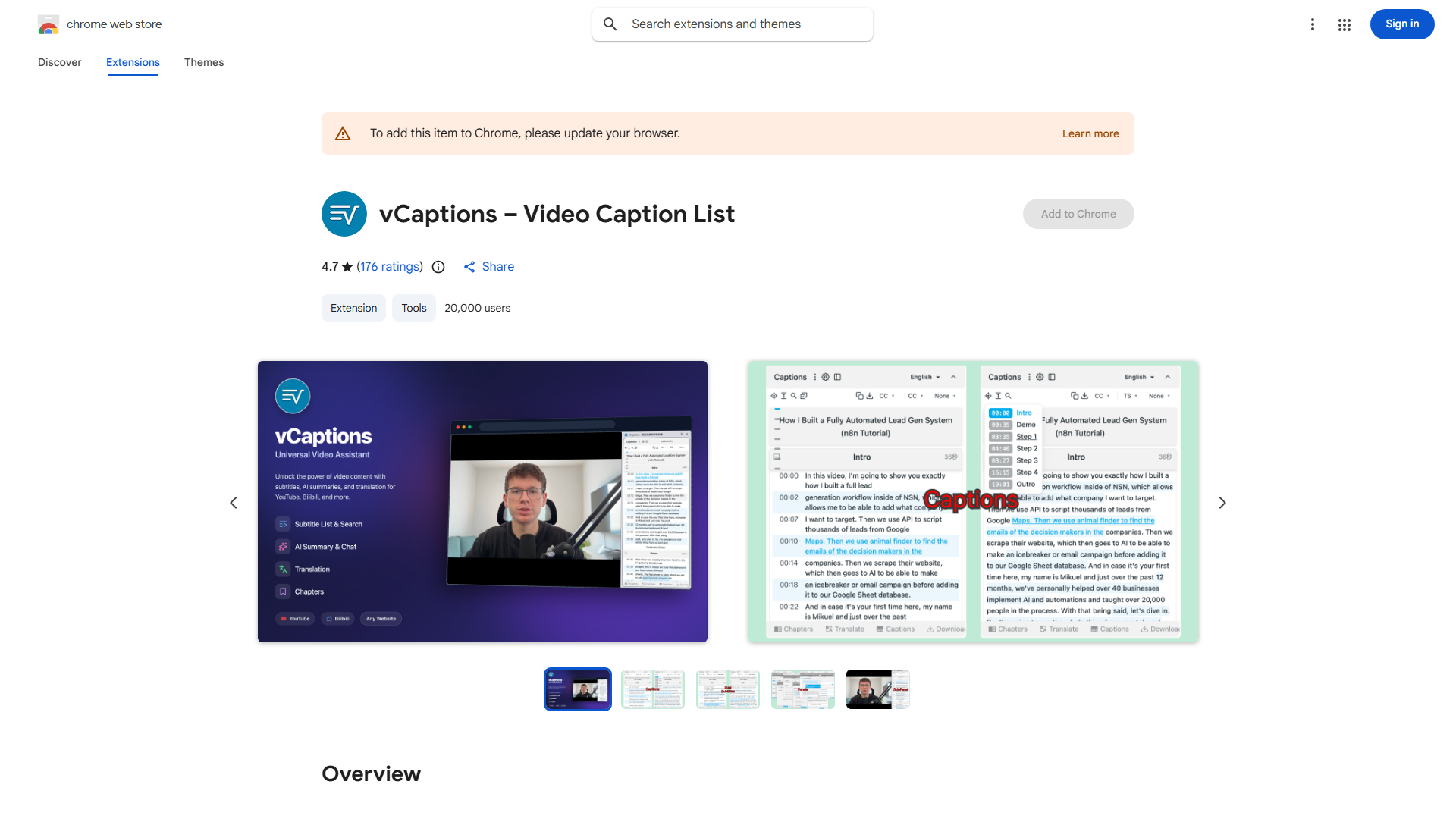 Bilibili Subtitle Extension