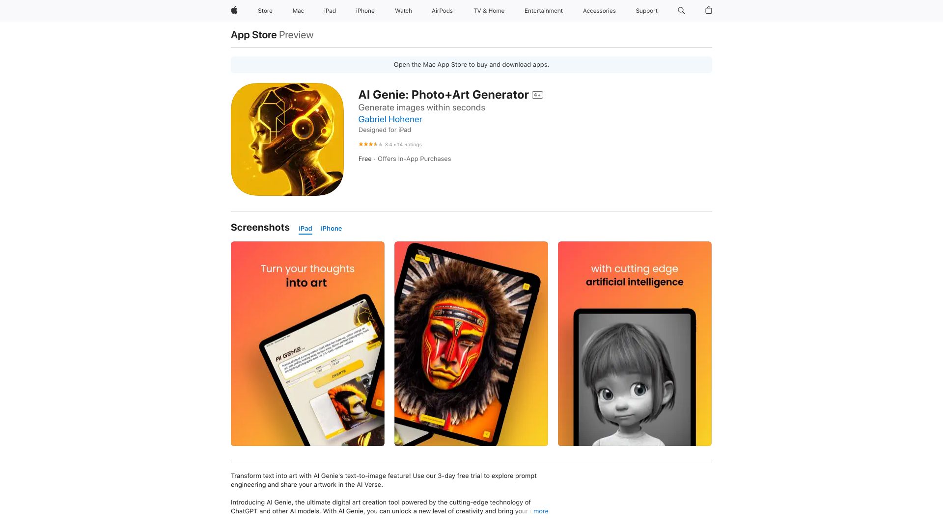 AI Genie Photo + Art Generator