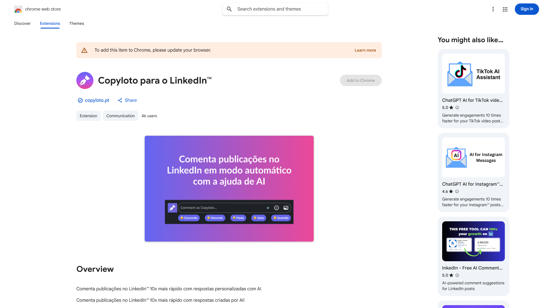 LinkedIn™ Comment AI