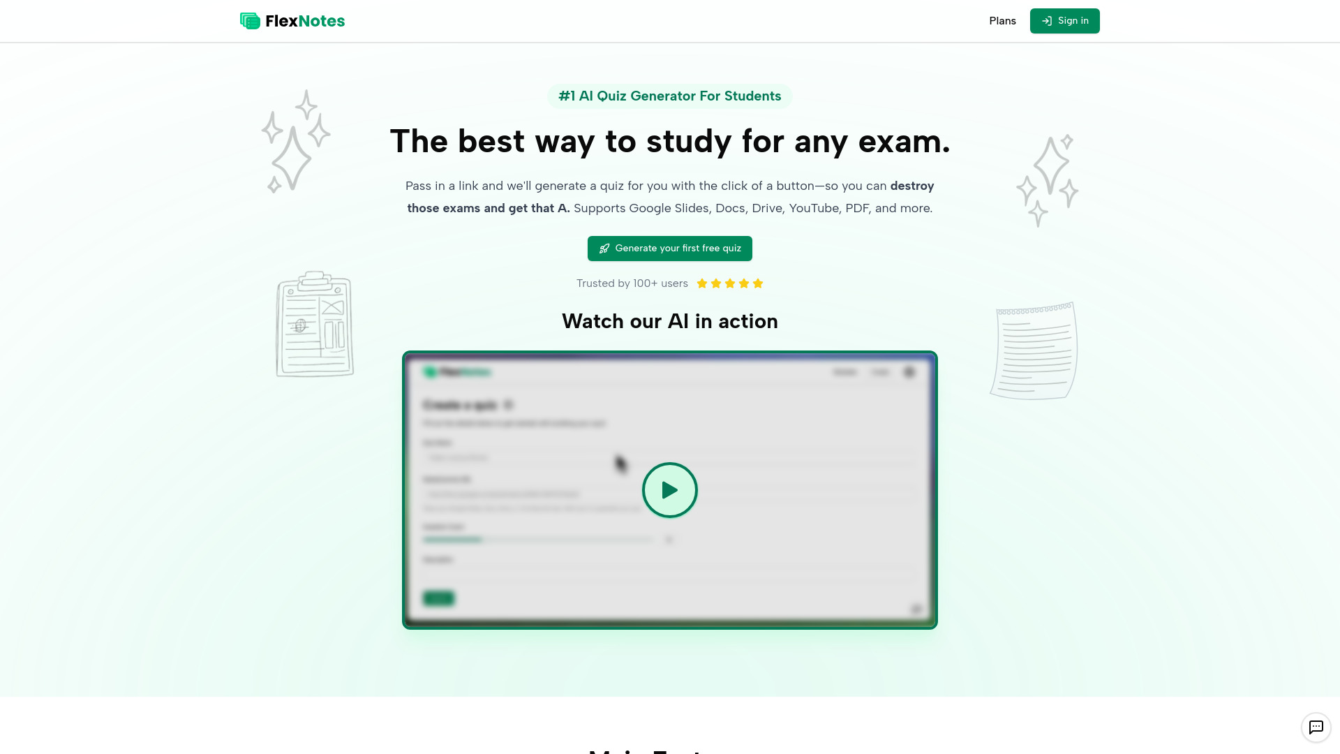 FlexNotes - AI Quiz Generator