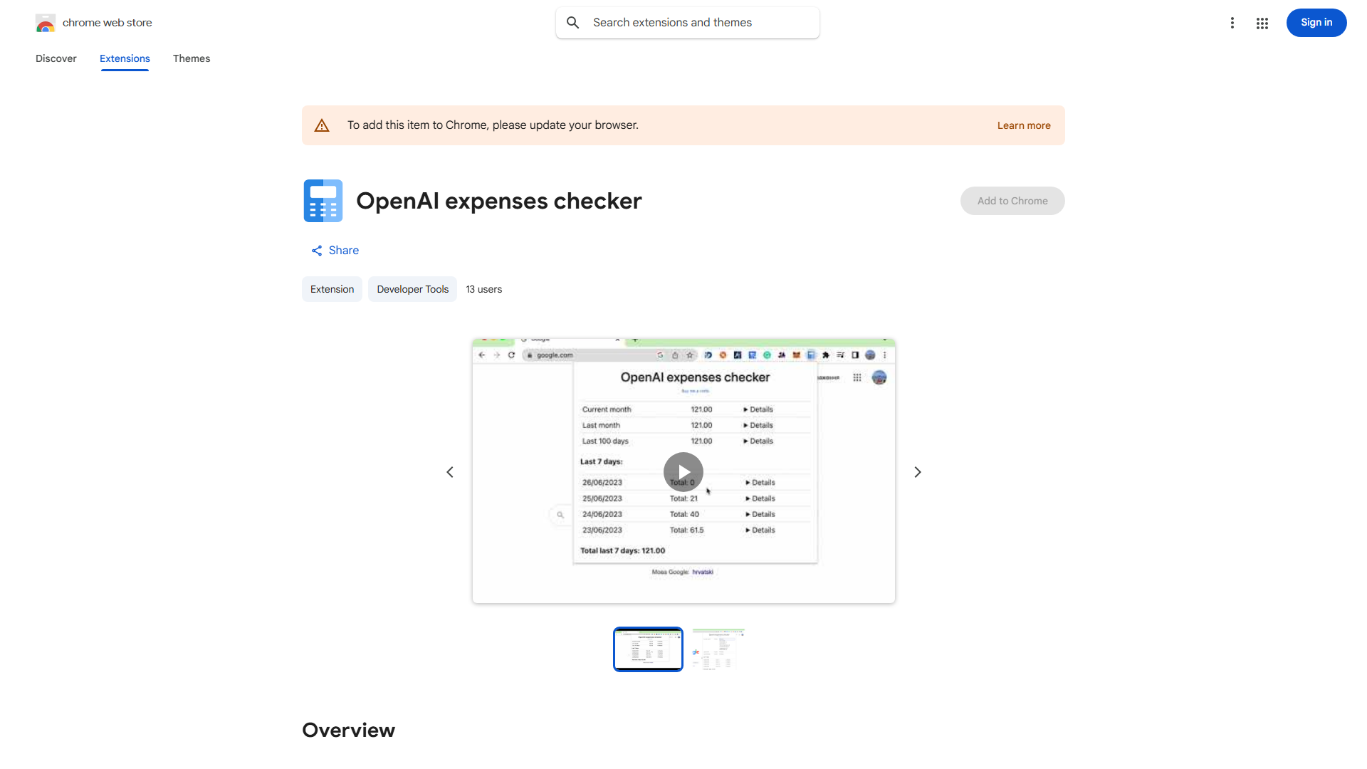 OpenAI Expenses Checker