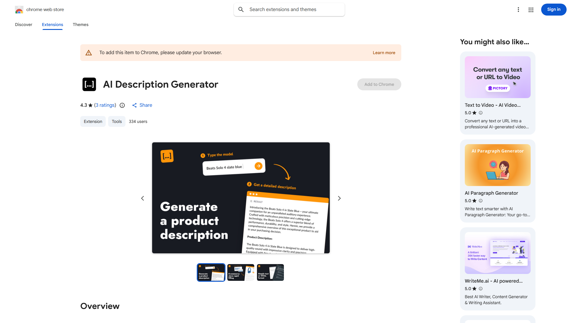 AI Description Generator