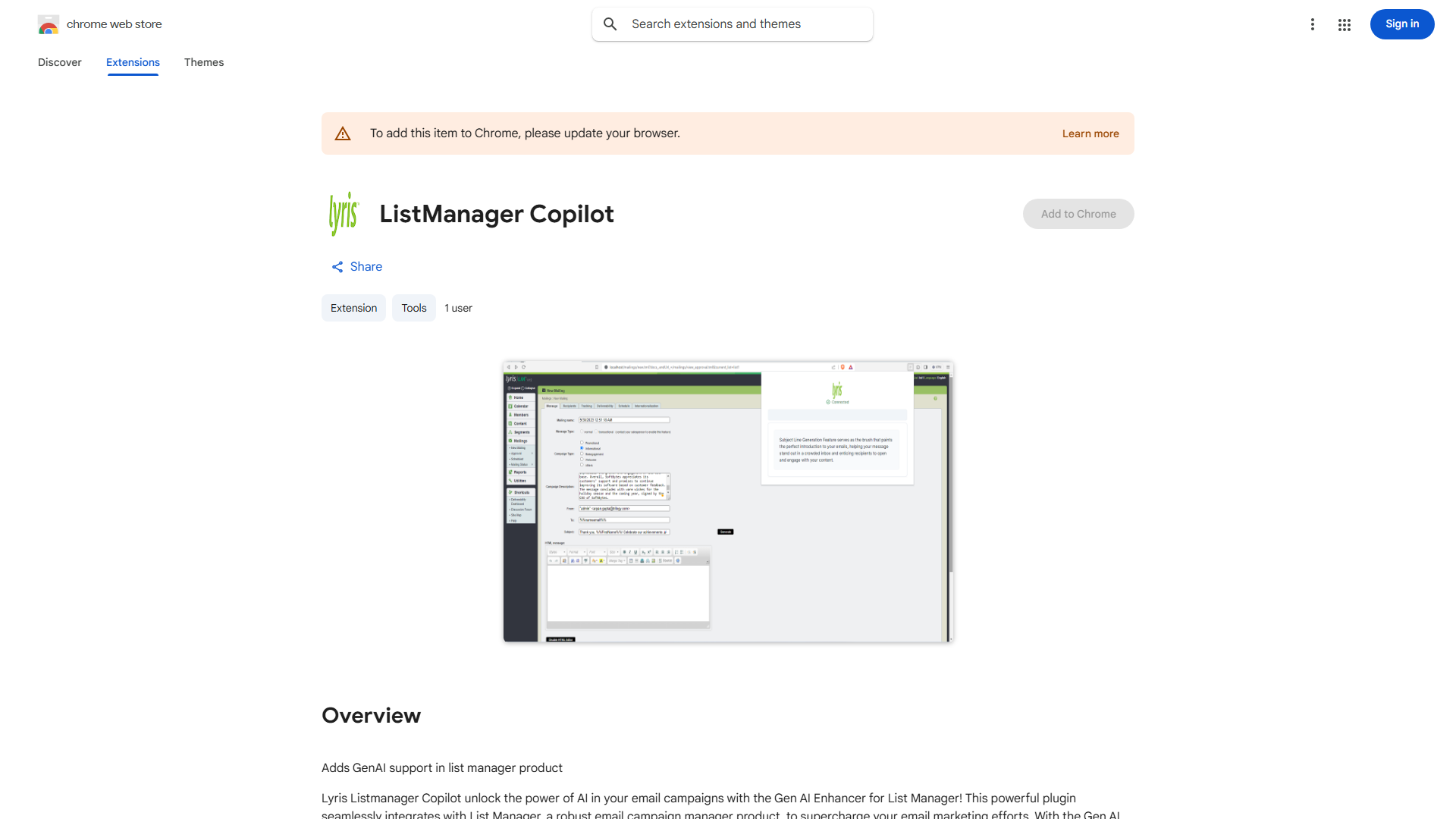 Lyris Listmanager Copilot