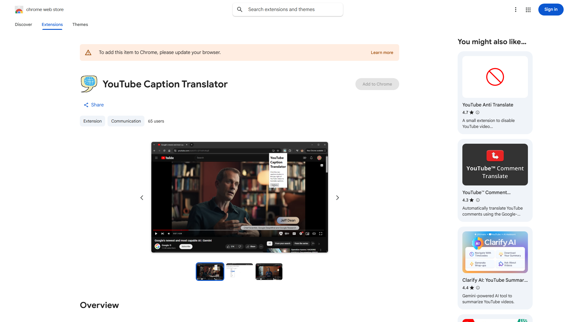 Youtube Caption Translator