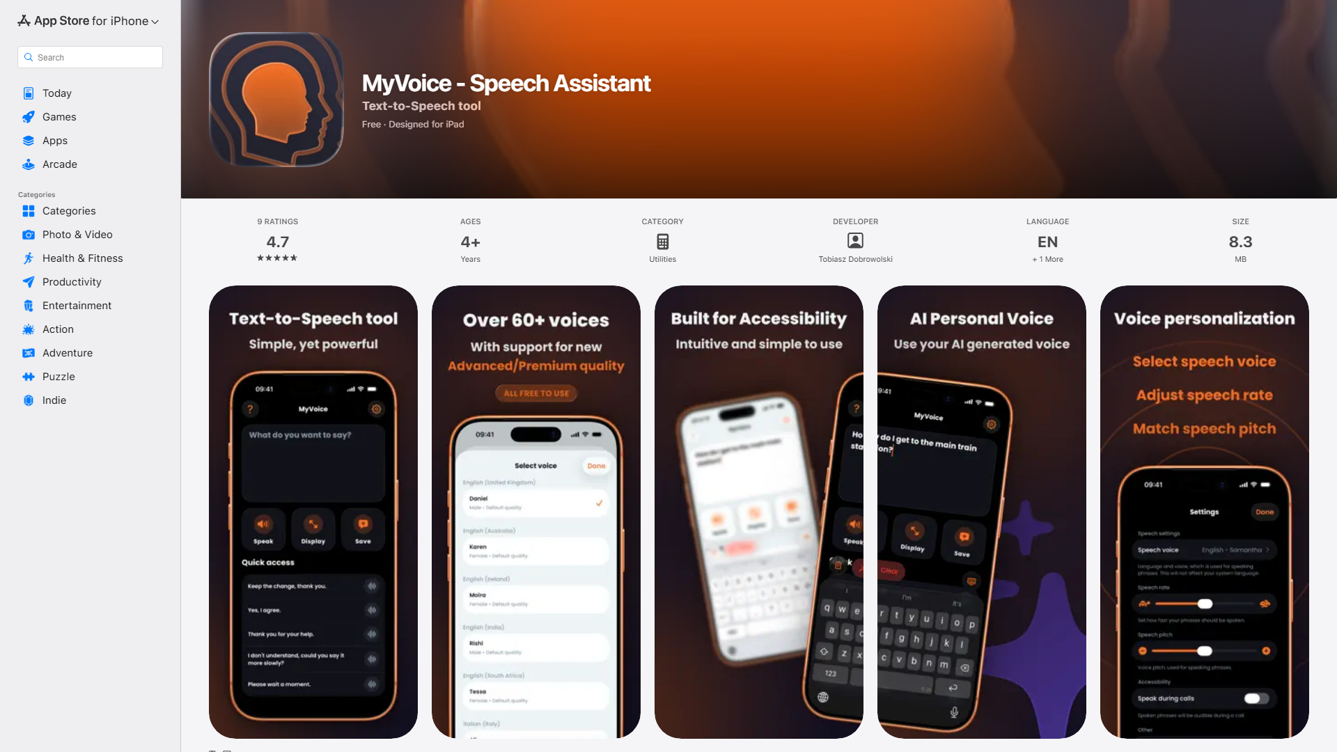 MyVoice - Speech Assistant