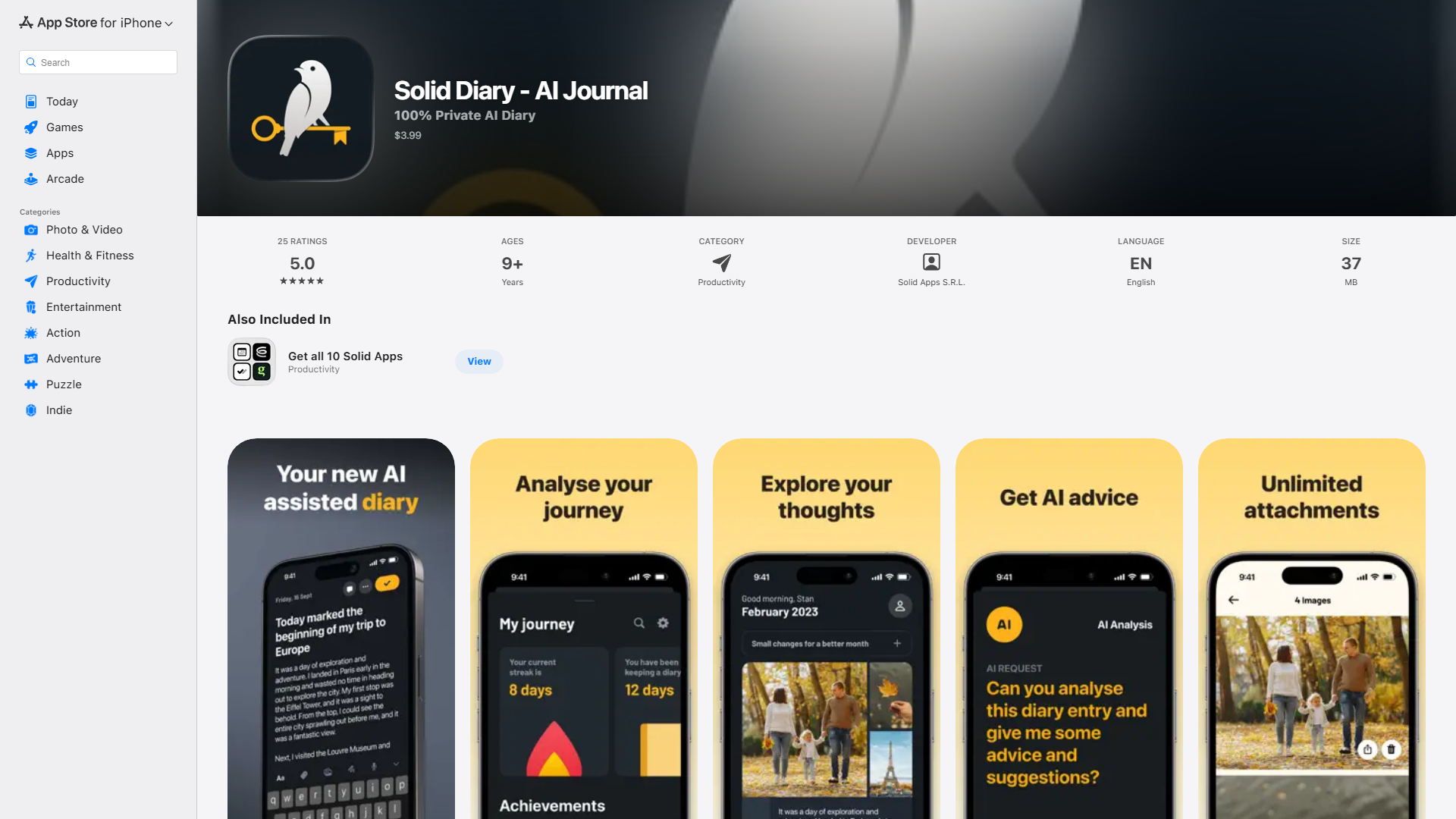 Solid Diary - AI Journal