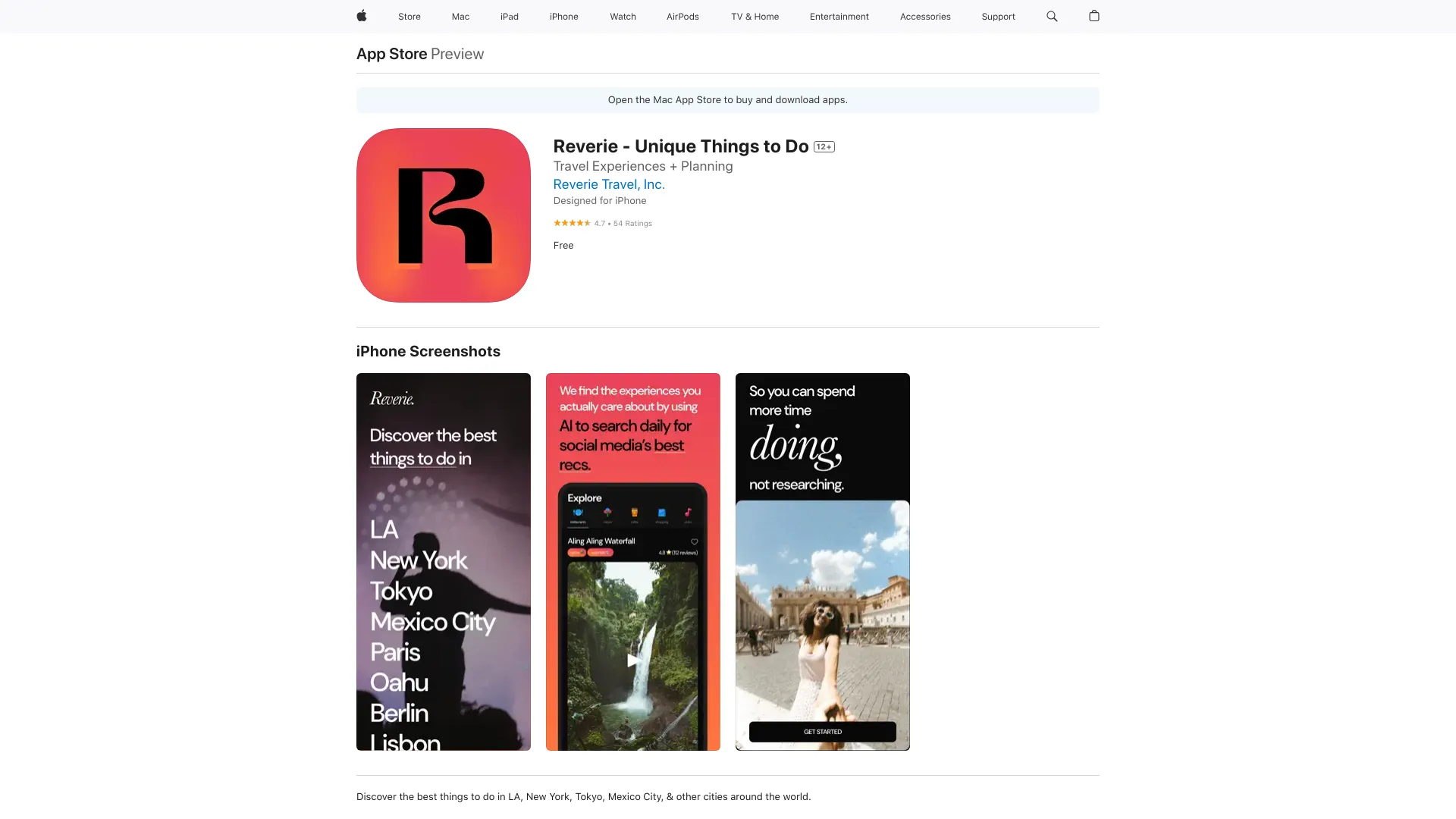 Reverie - Unique Things to Do