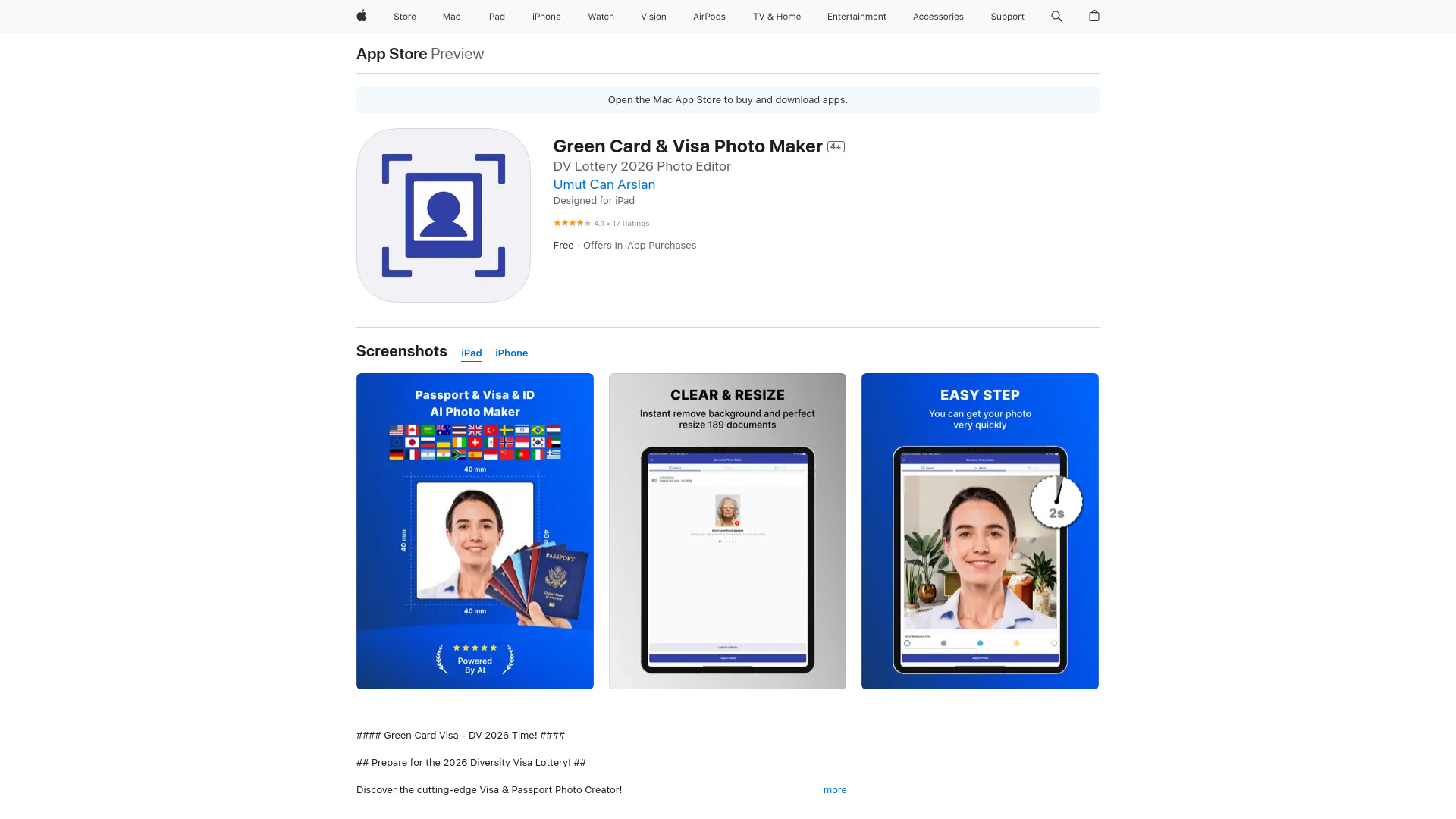 GreenCard Photo Maker