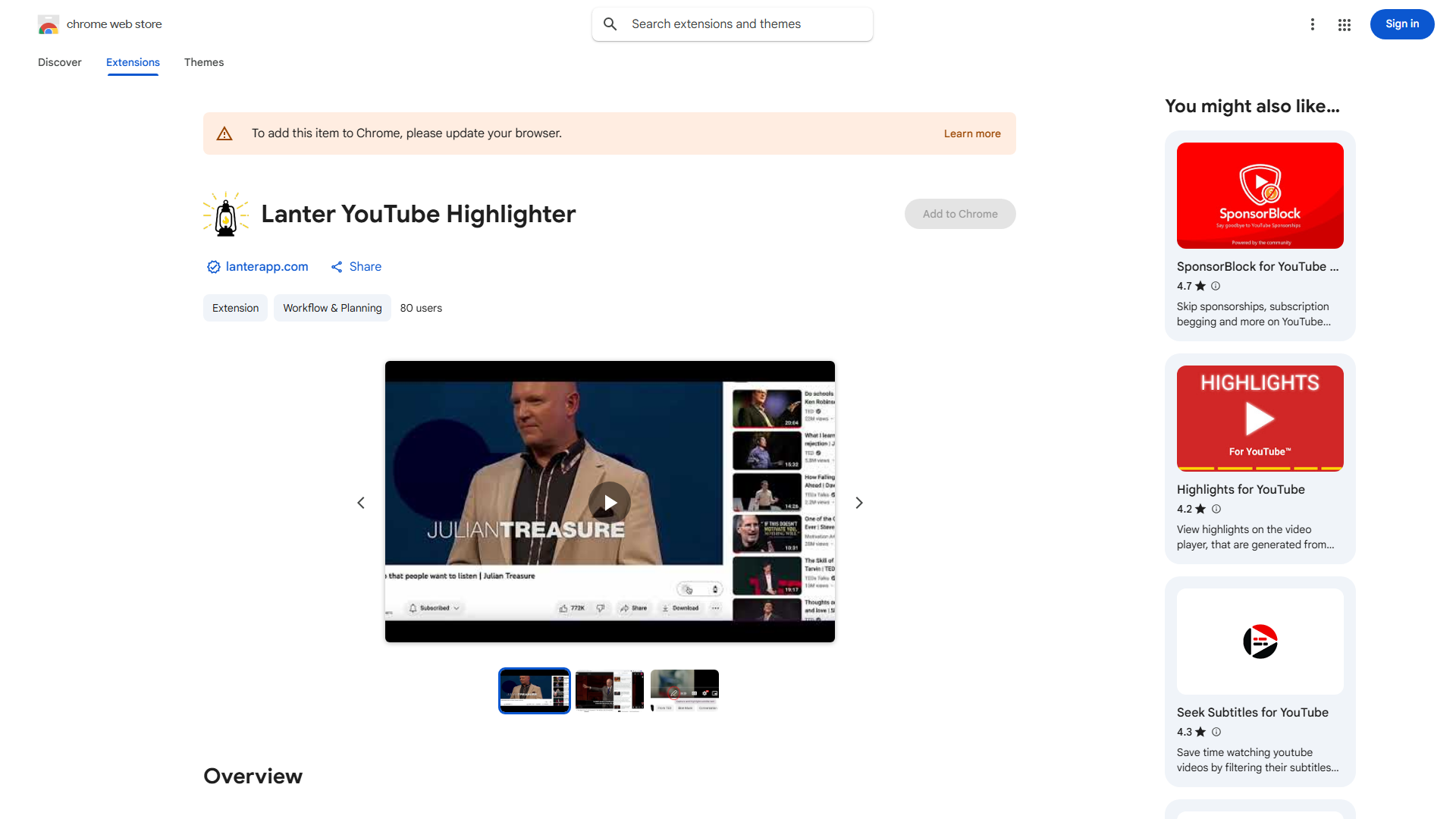 Lanter: YouTube Highlighter