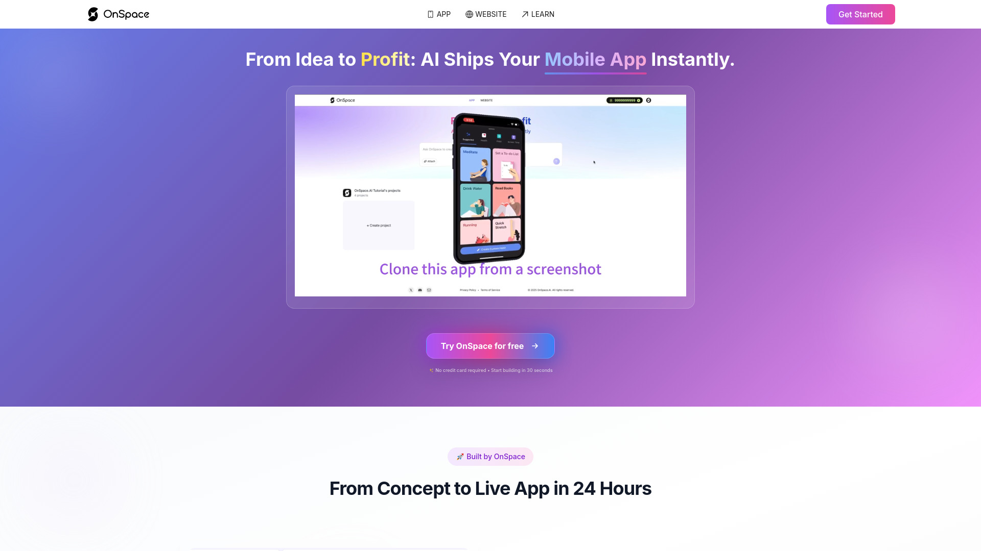 OnSpace.AI: App Builder AI No-code Platform