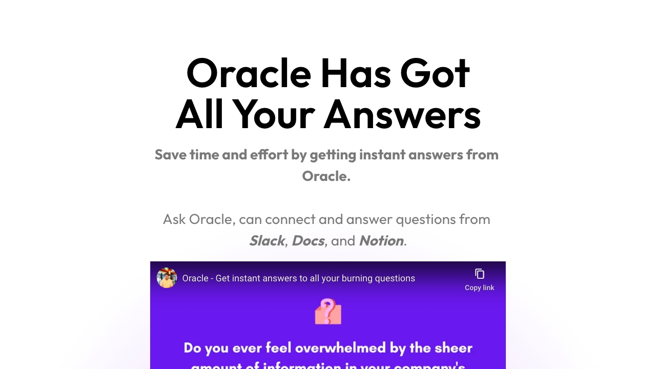 Oracle Ask