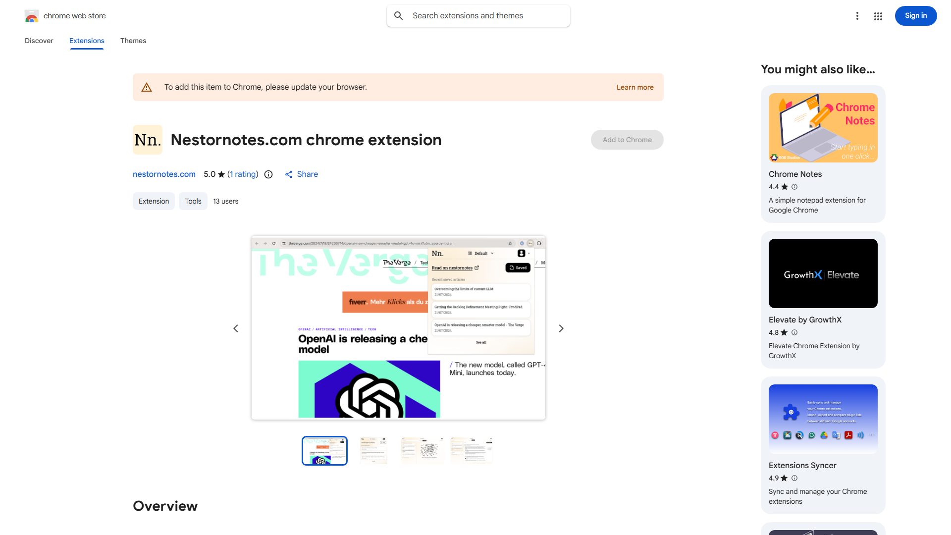 Nestornotes Chrome Extension