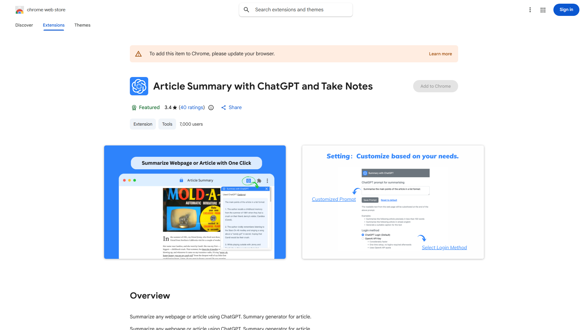 ChatGPT with Article Summary Generator