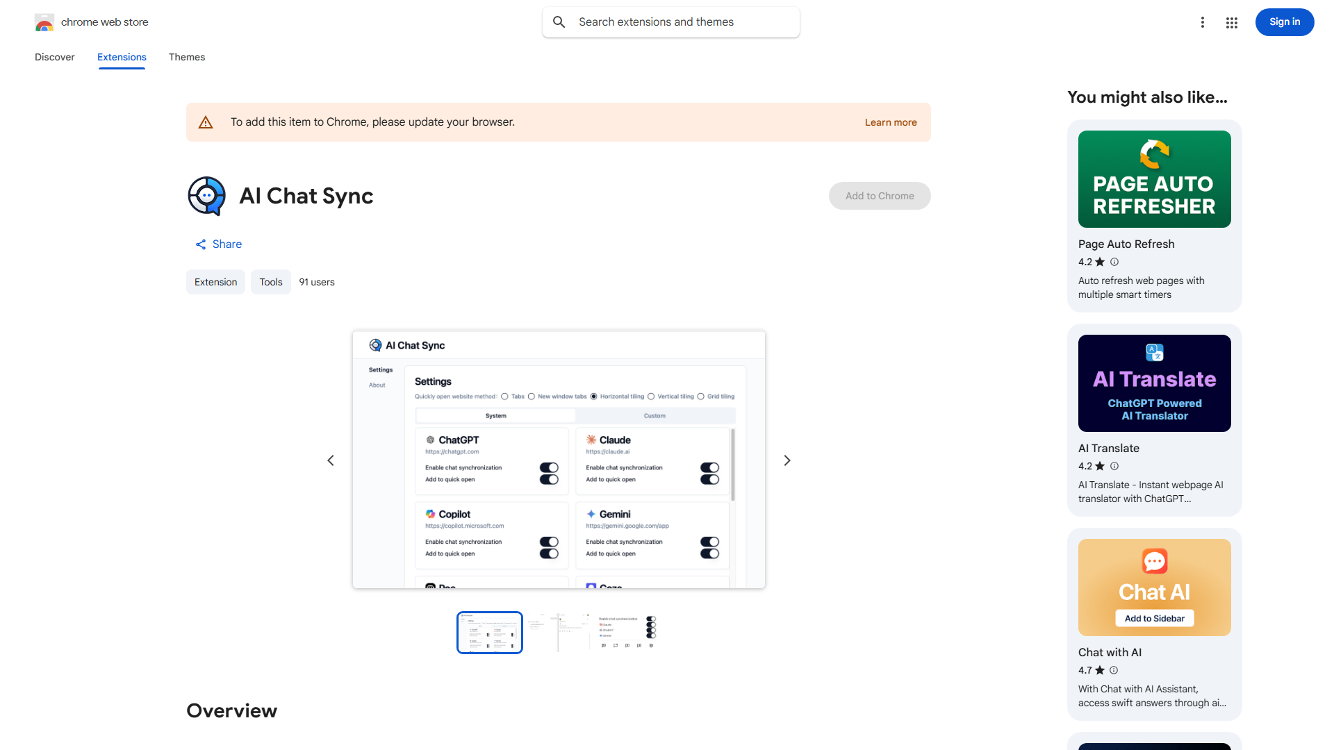 AI Chat Synchronizer Browser Plugin