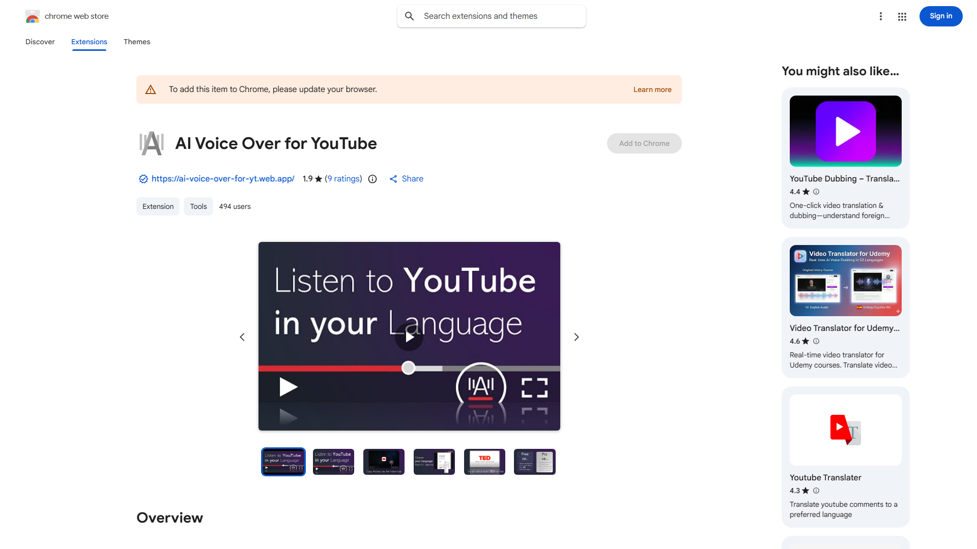 AI Voice Over for YouTube