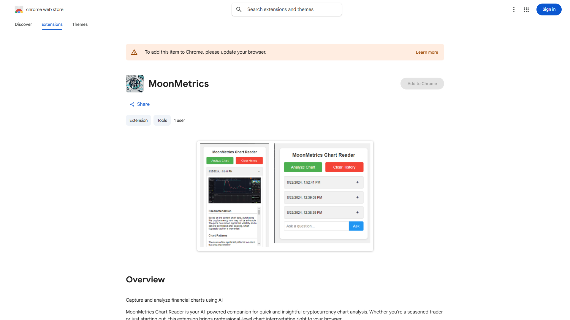 MoonMetrics Chart Reader
