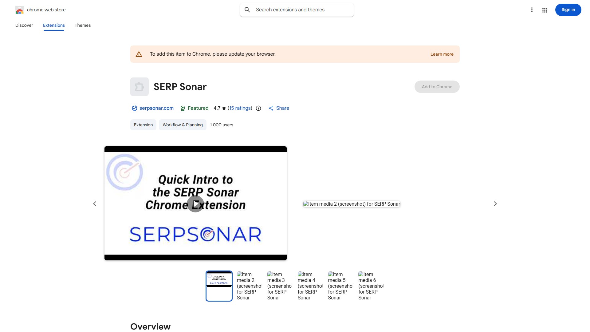 SERP Sonar