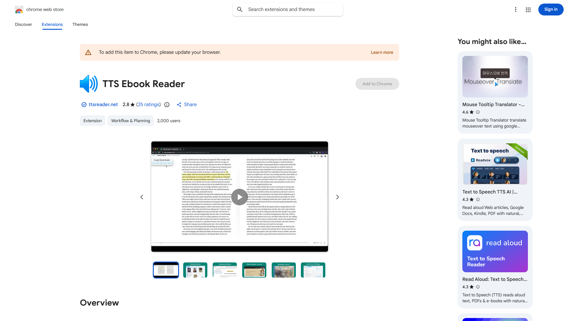 TTS Ebook Reader