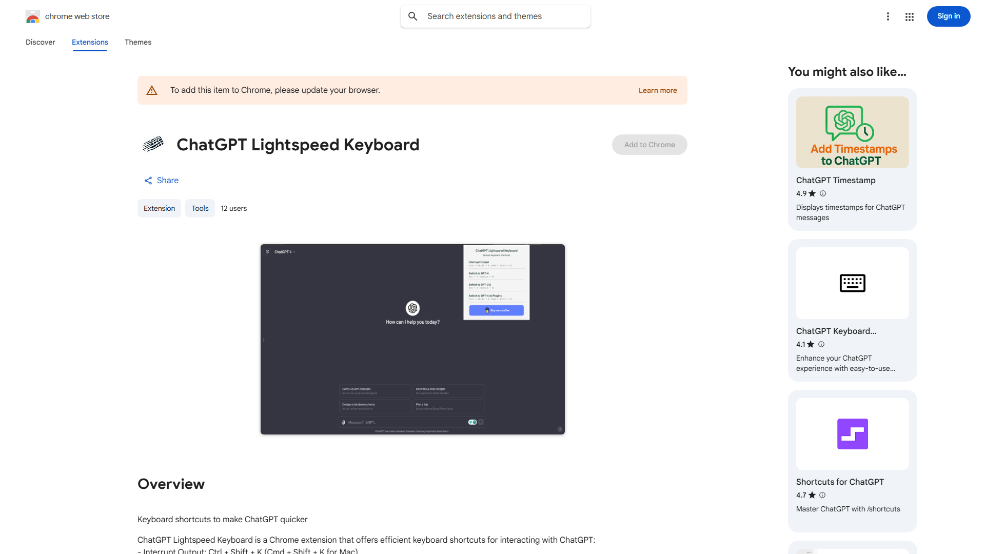 ChatGPT Lightspeed Keyboard