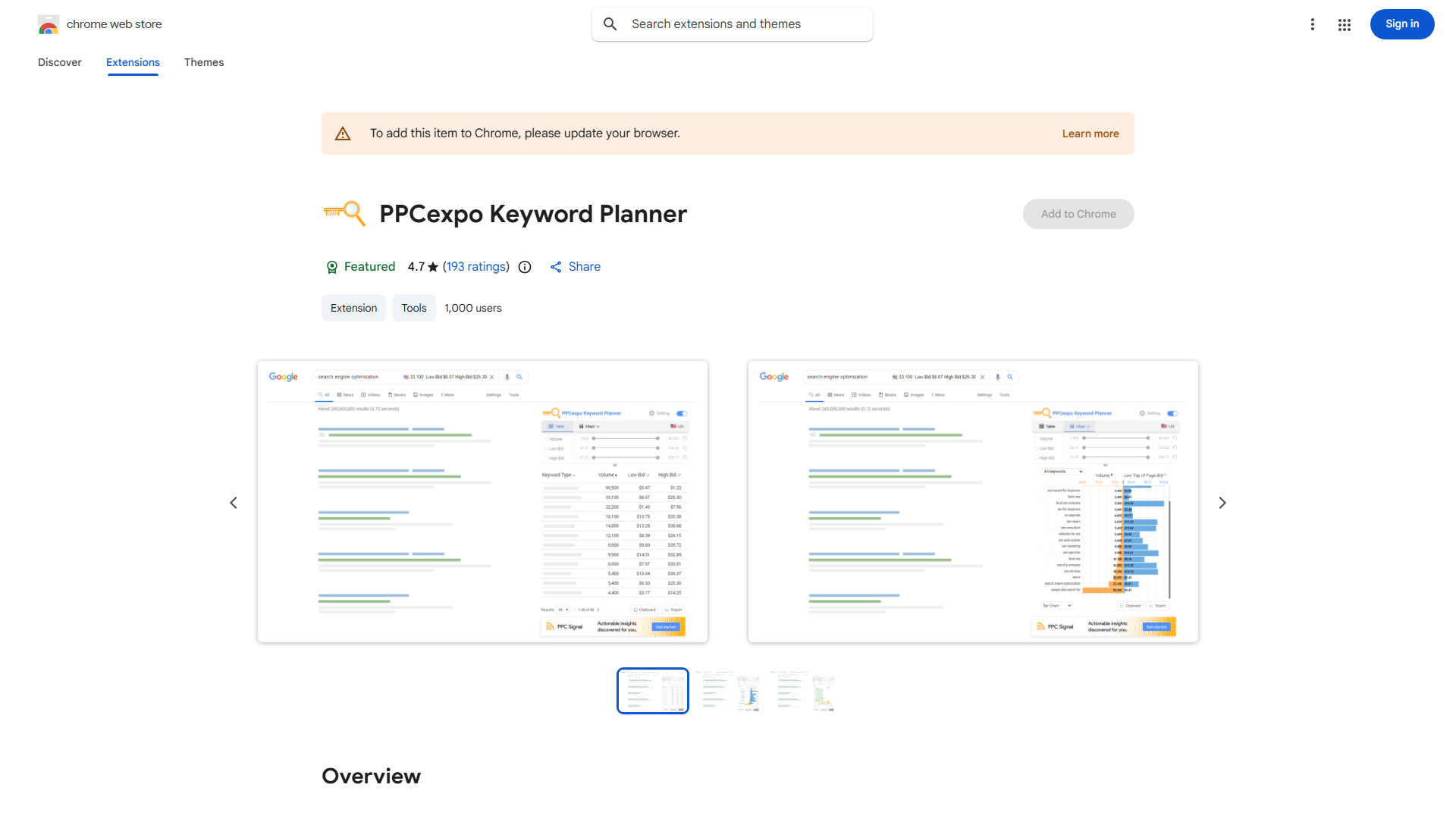 PPCexpo Keyword Planner