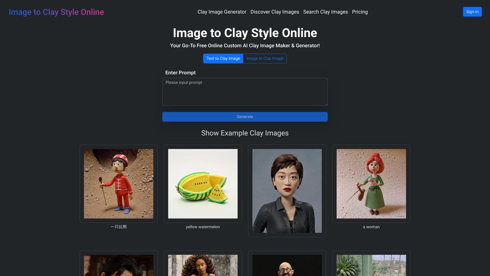 Image to Clay Style Online