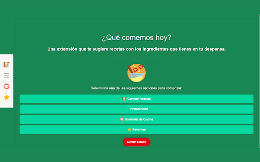 Recipe Suggestion Extension
