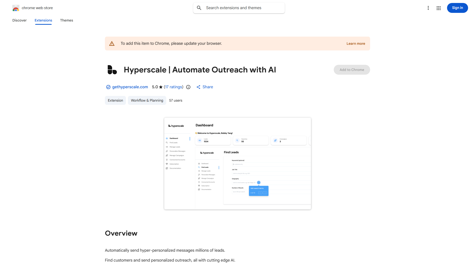 Find customers and send personalized outreach, all with cutting edge AI.