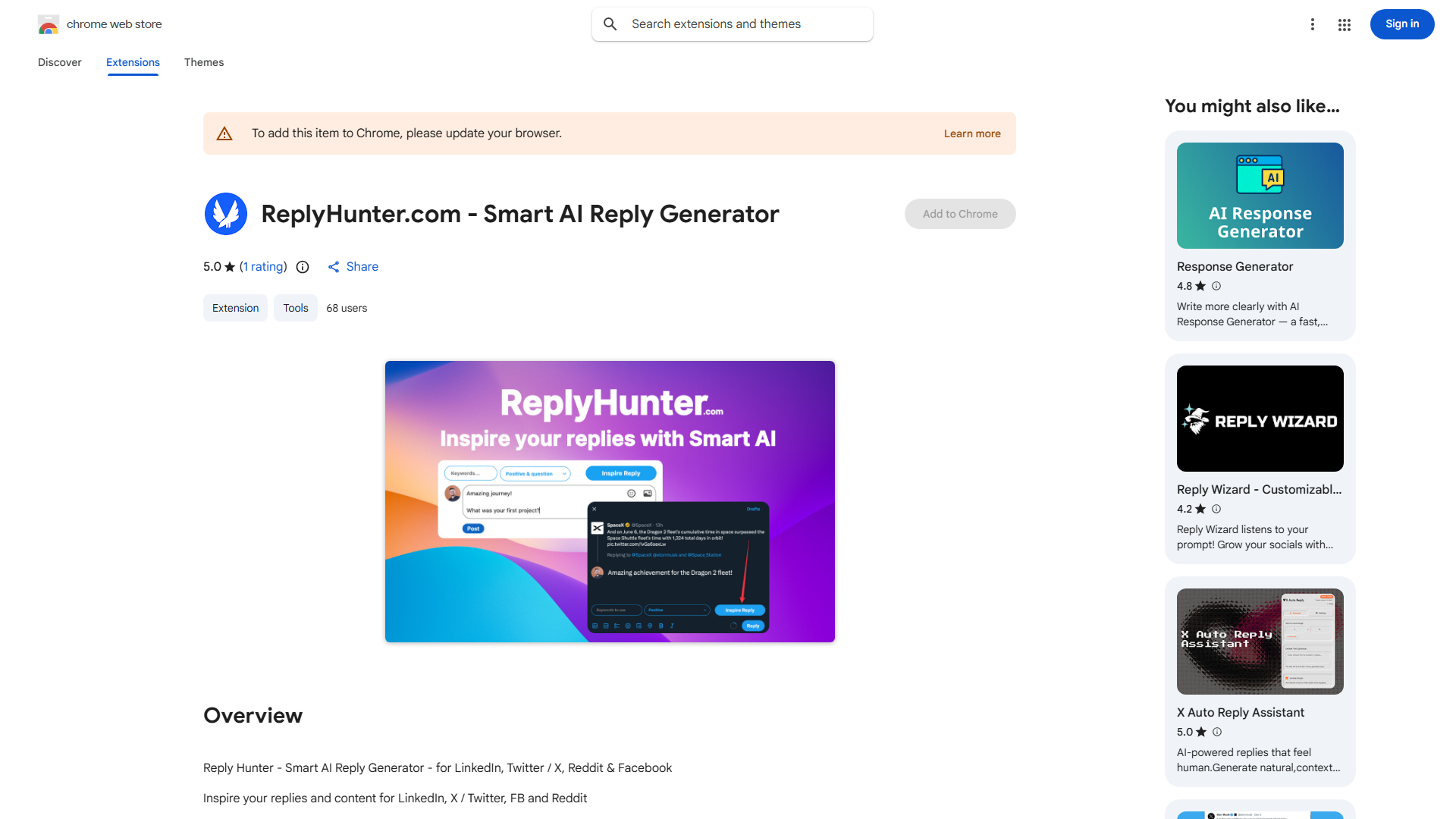 Reply Hunter