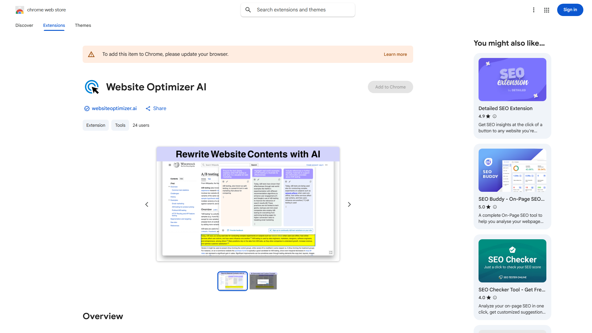 Website Optimizer AI