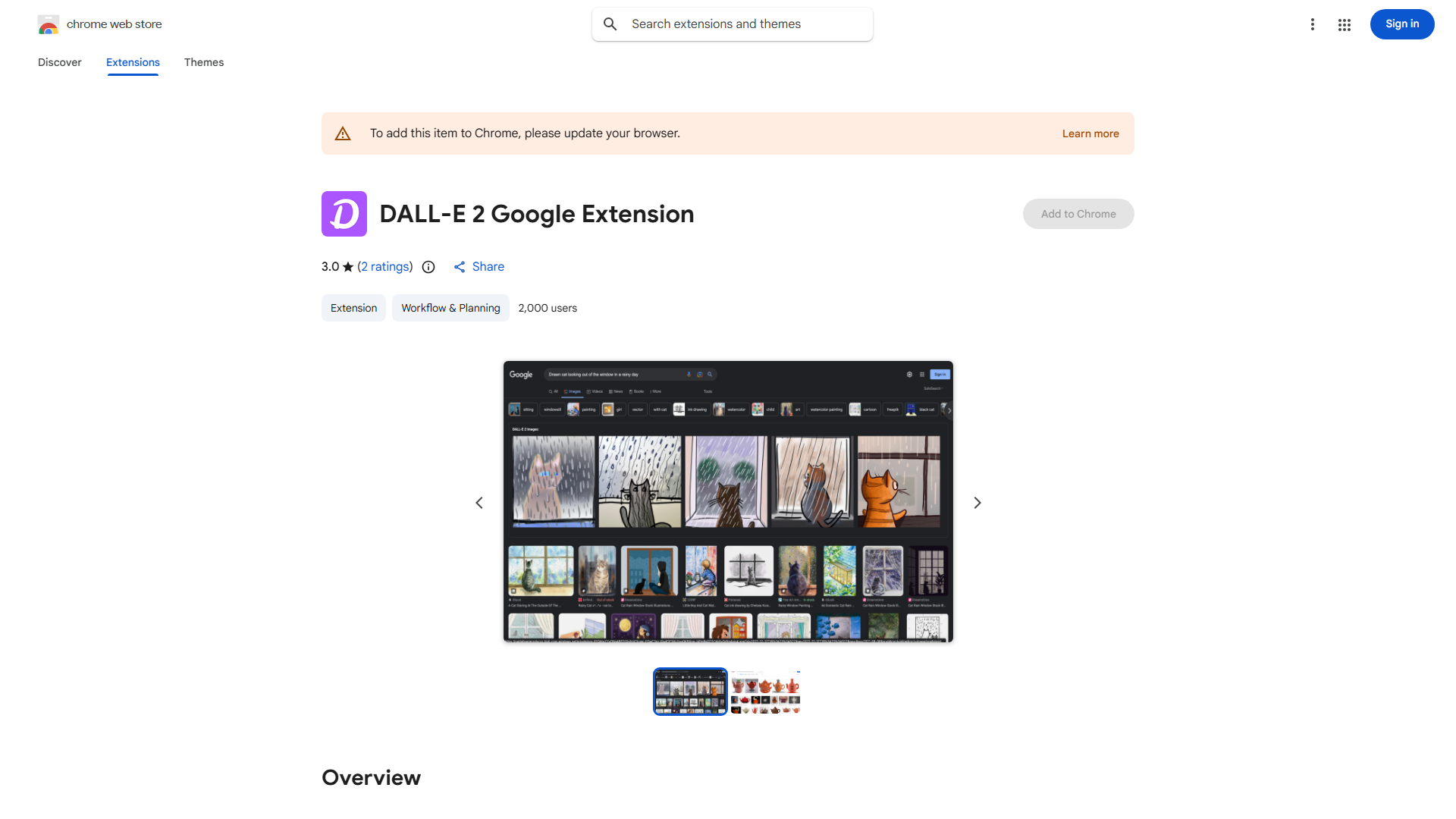 DALL-E 2 Google Extension
