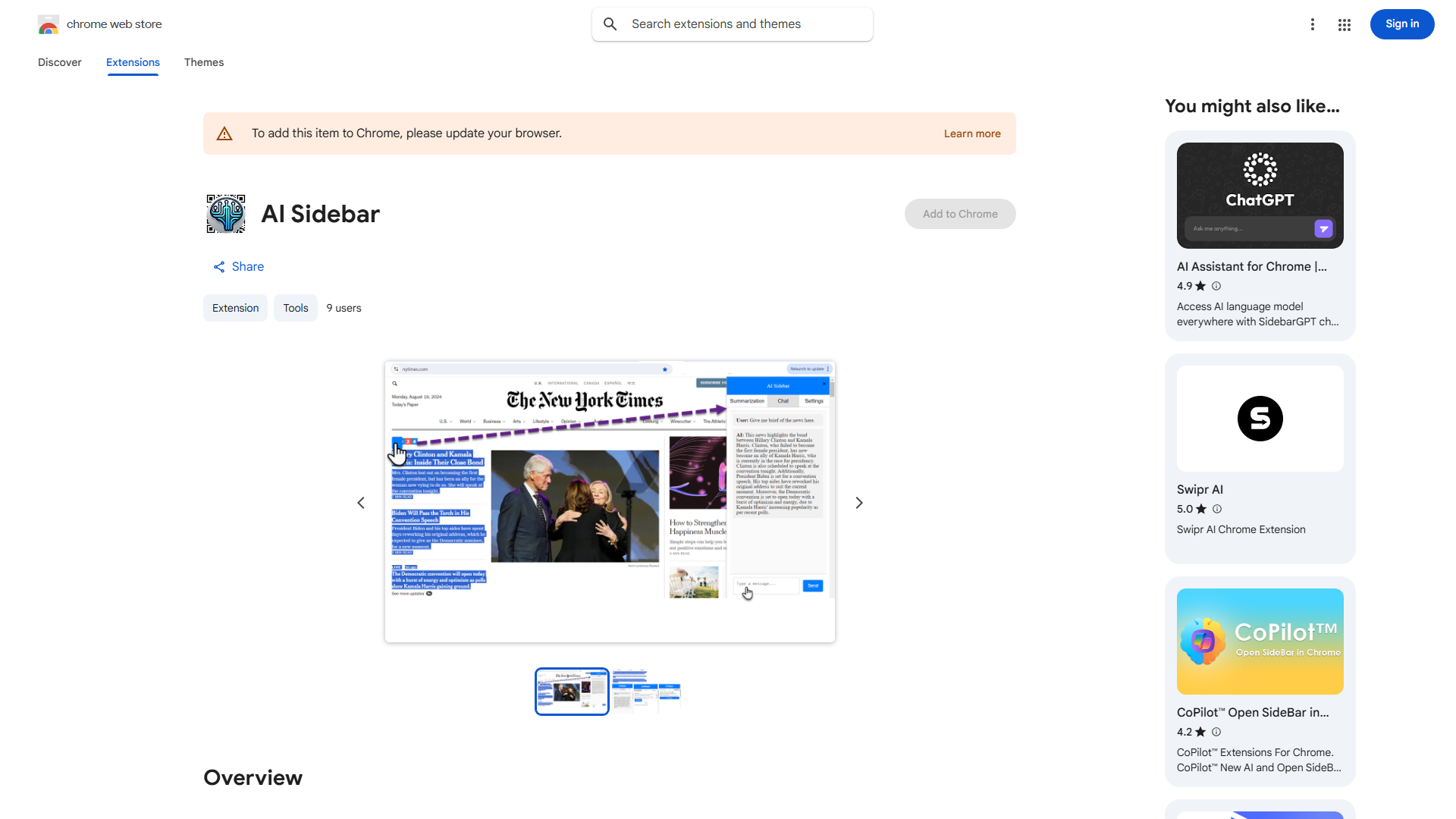 AI Sidebar Extension